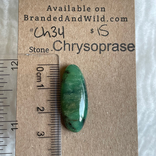 Chrysoprase Cabochon - Ch34 A89C6AB4-E2FD-4163-984E-69701C1C7806 Brandedandwild.com