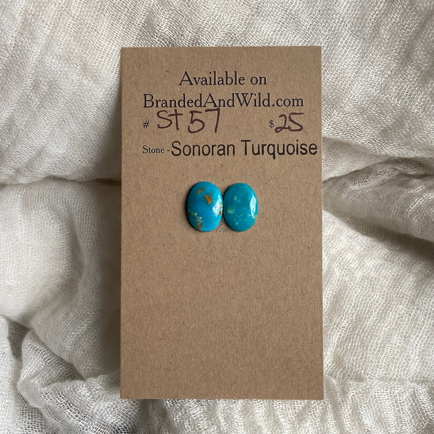 Sonoran Turquoise Cabochon - ST57 A8A4B3C3-7855-4948-AD26-0C3E73B8157D Brandedandwild.com
