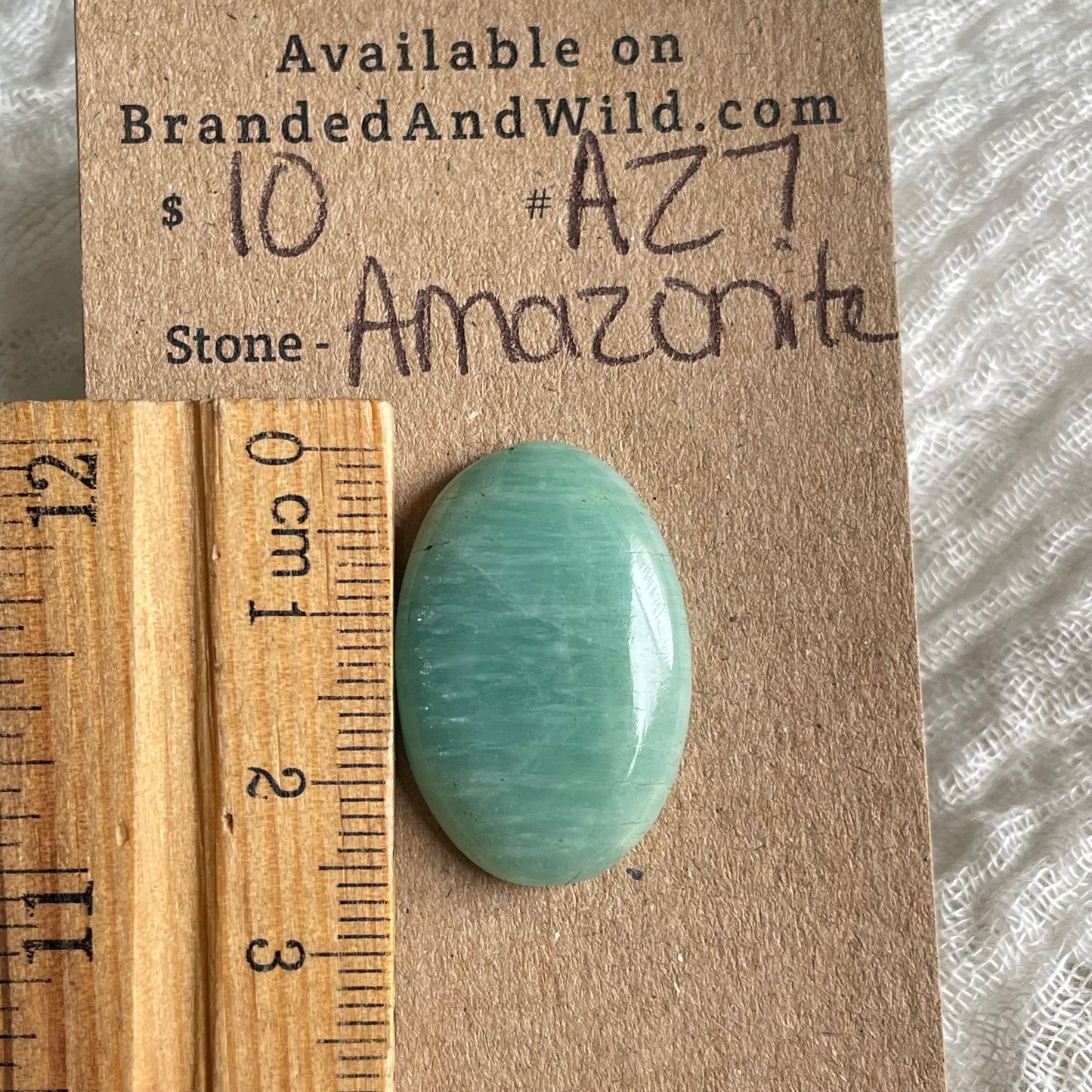 Amazonite Cabochon - AZ7 A8A524F6-4777-4589-A4BC-5E83693469D0 Brandedandwild.com