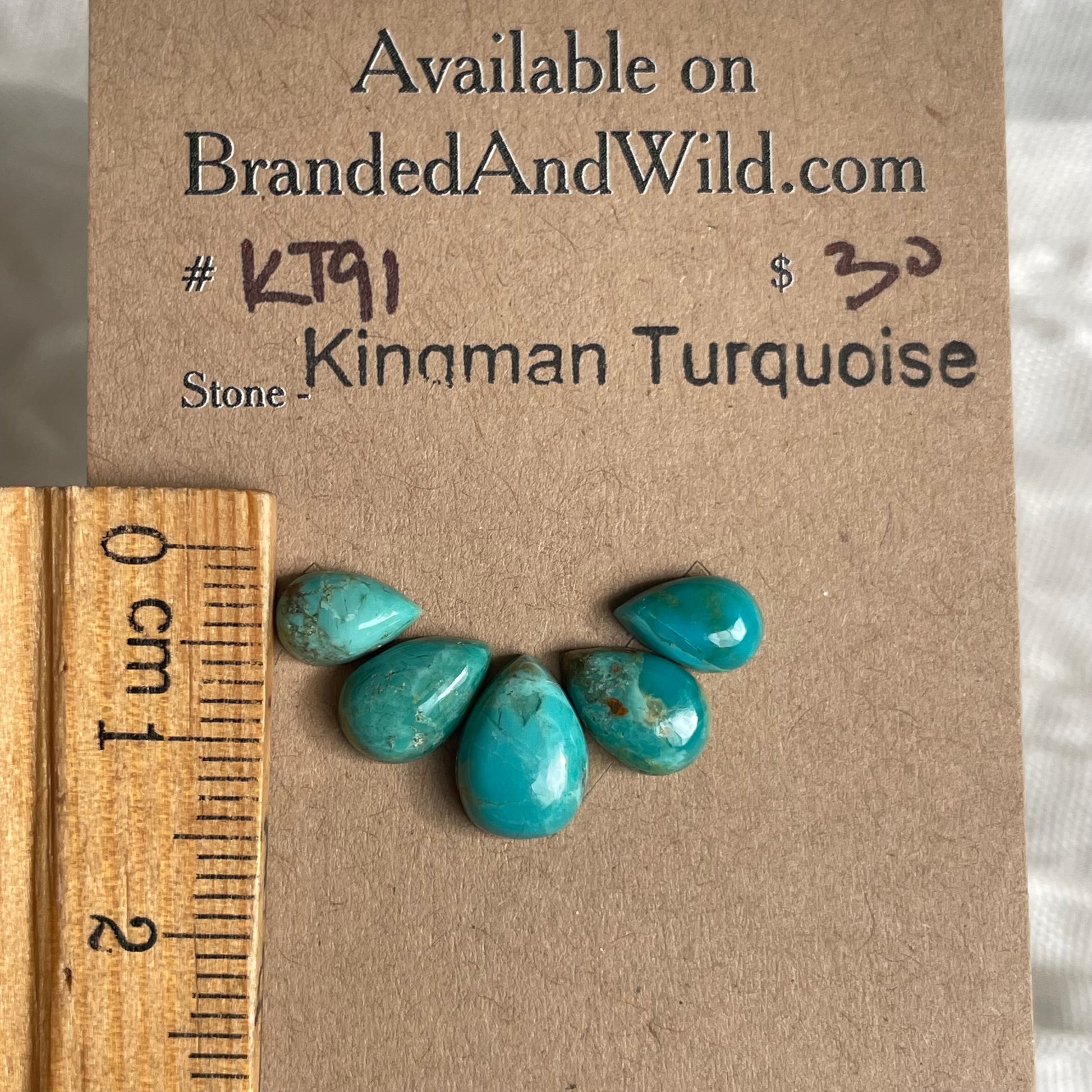 Kingman Turquoise Cabochon - KT91 A8A58AFD-0747-44E2-90D6-BA85973D51ED Brandedandwild.com