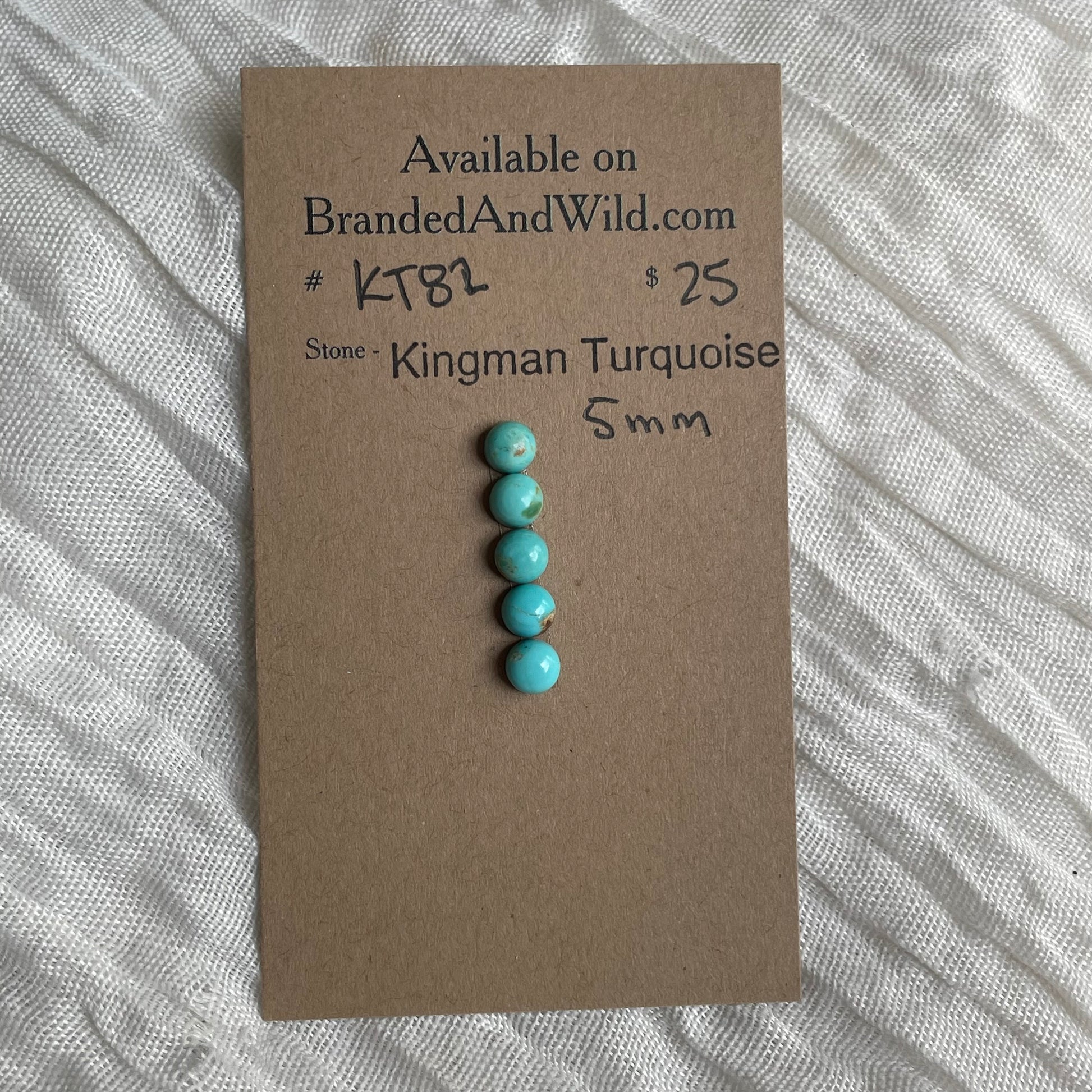Kingman Turquoise Cabochon - KT82 A8AF0CDE-D358-4996-B30E-1E40E3D7981C Brandedandwild.com