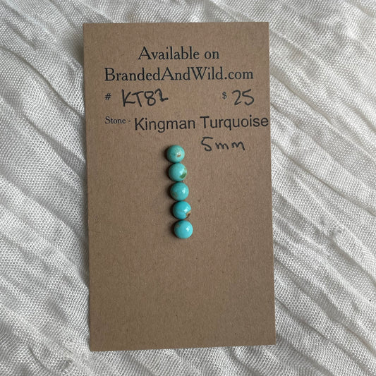 Kingman Turquoise Cabochon - KT82 A8AF0CDE-D358-4996-B30E-1E40E3D7981C Brandedandwild.com
