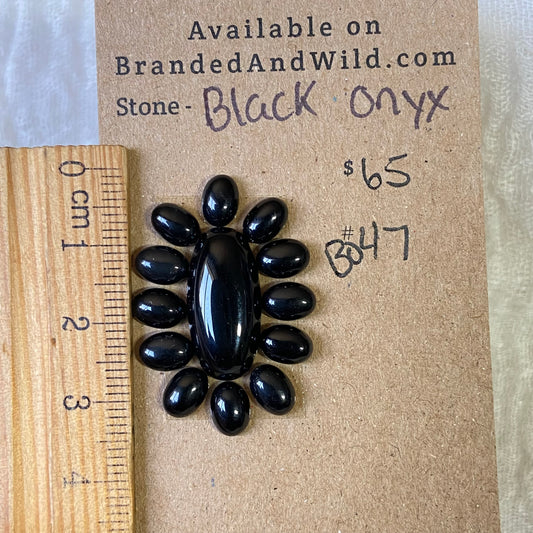 Black Onyx Cabochon - B047 A8B3333E-E83B-4C2A-BCD4-745DEE8DD68D Brandedandwild.com