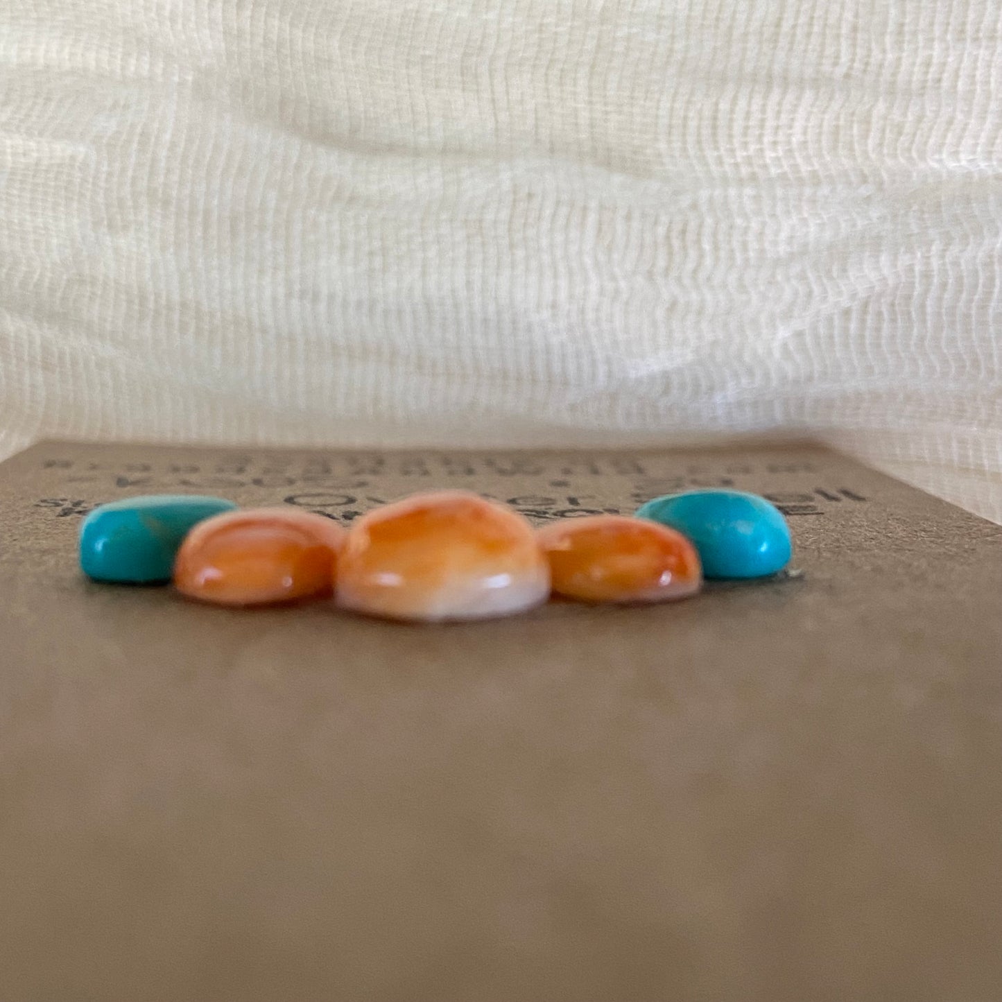 Oystershell / Kingman Turquoise Cabochon - K005 A8D36D4C-7735-4DFF-B83D-AA275F04C7B8 Brandedandwild.com