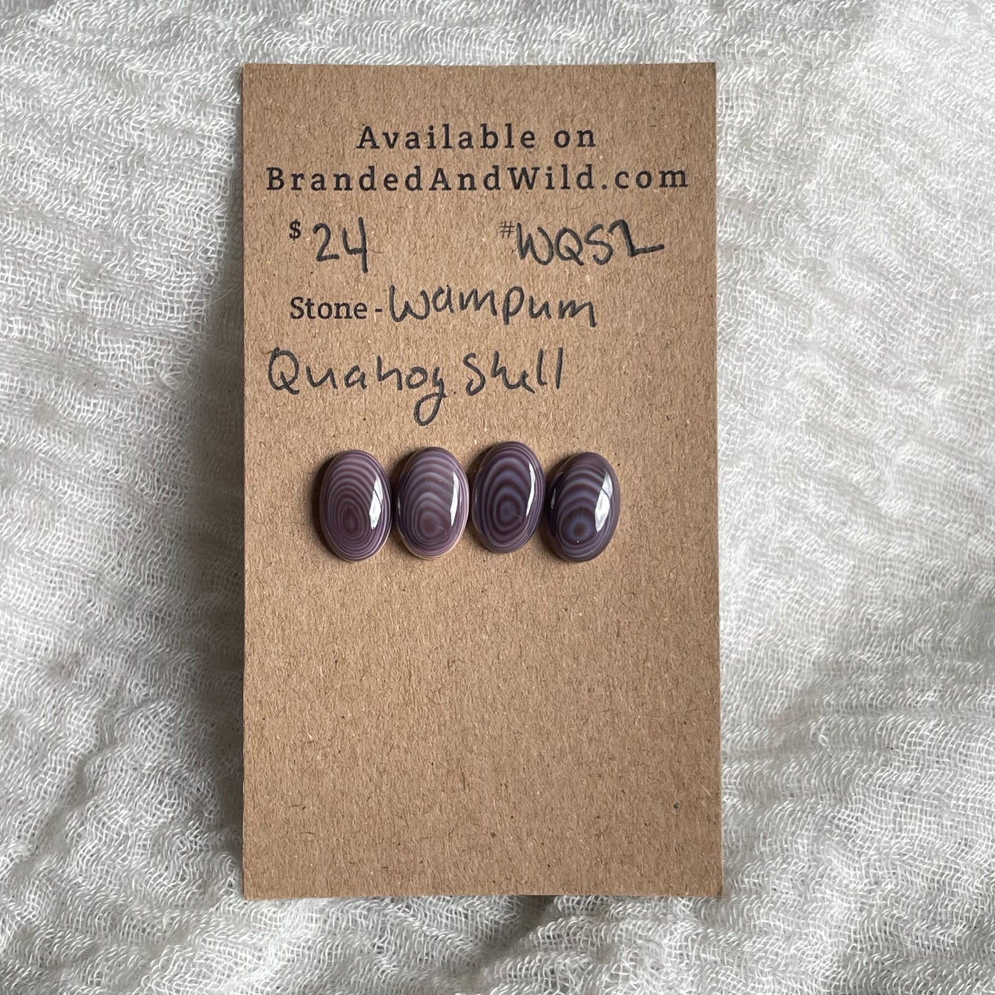 Wampum Quahog Shell Cabochon - WQS2 A91ADF91-84D2-49EA-A163-3A2129B029CA Brandedandwild.com