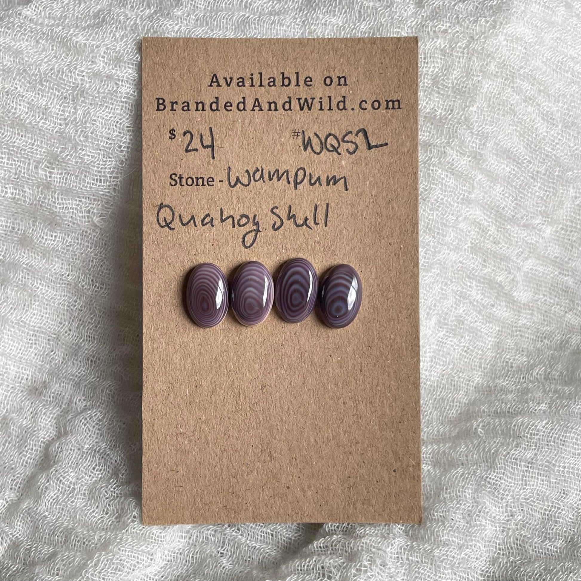 Wampum Quahog Shell Cabochon - WQS2 A91ADF91-84D2-49EA-A163-3A2129B029CA Brandedandwild.com