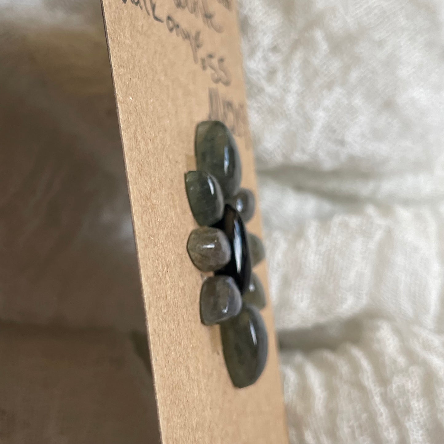 Labradorite / Black Onyx Cabochon - MIX219