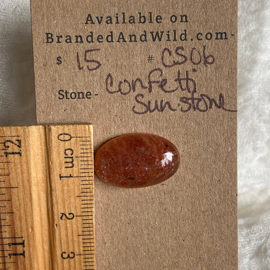 Confetti Sunstone Cabochon - CS06 A92C3376-4DBD-4CE3-AF35-9BF87B2B4878 Brandedandwild.com