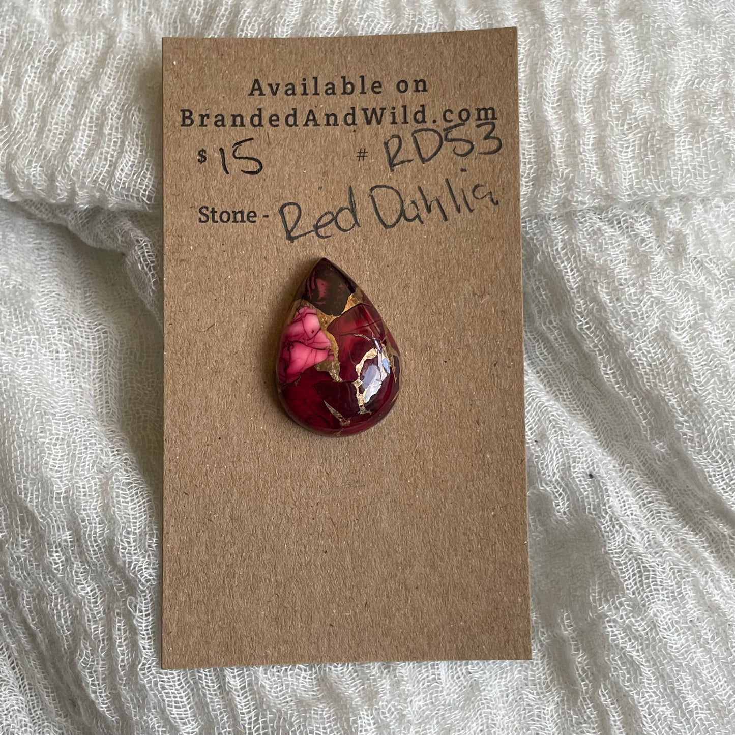 Red Dahlia Cabochon - RD53