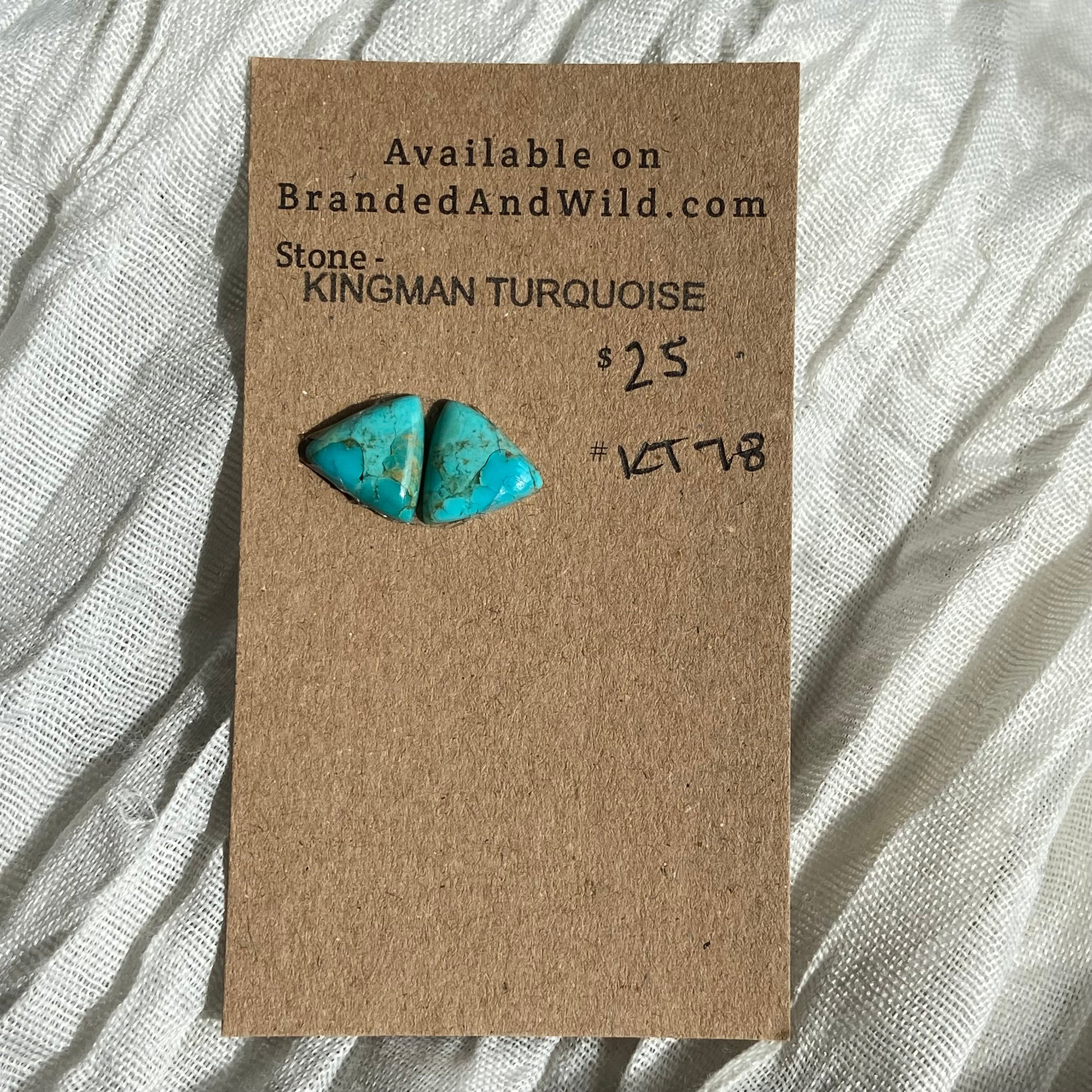 Kingman Turquoise Cabochon - KT78 A950C2D9-E42E-4782-9840-2E73D0CD2056 Brandedandwild.com