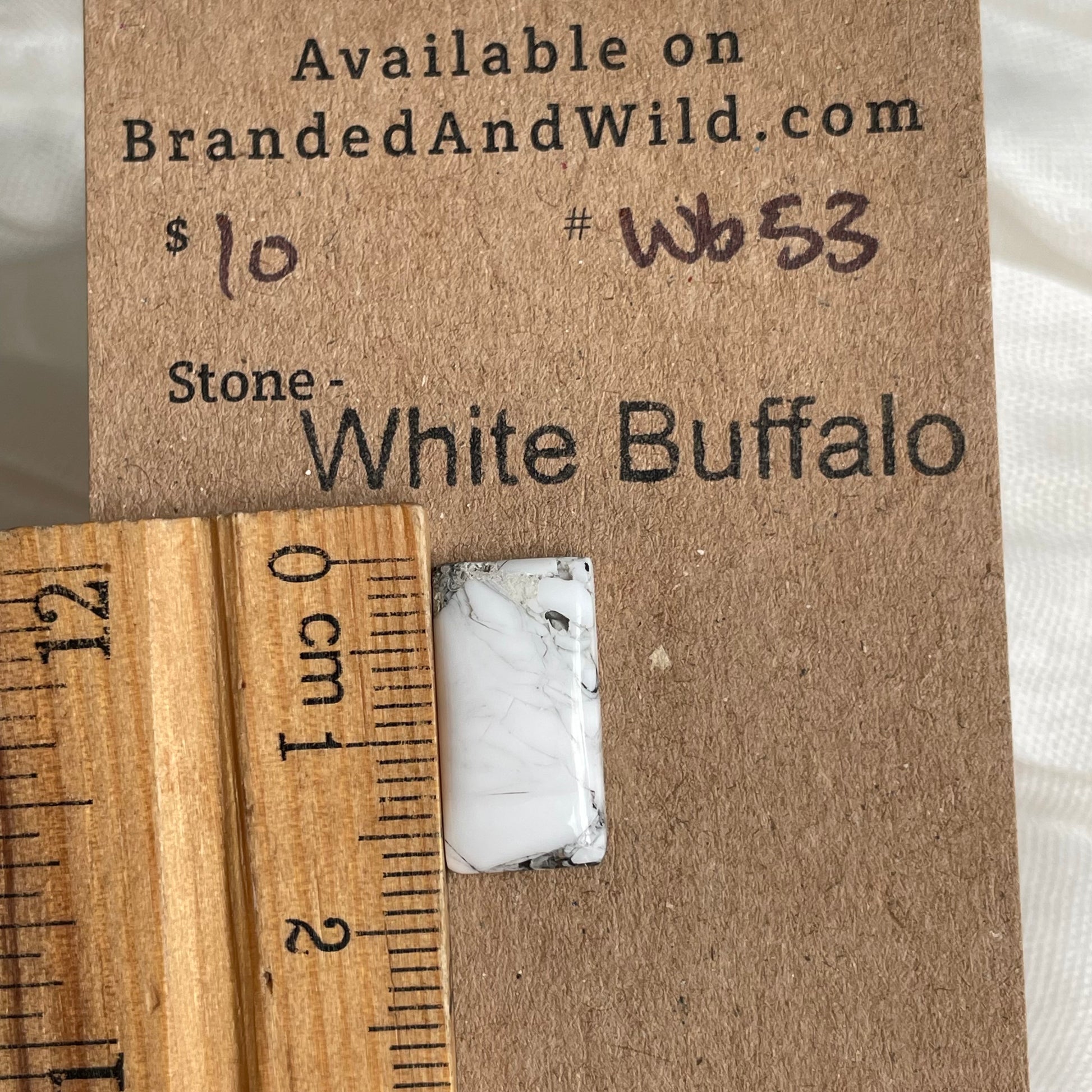 White Buffalo Cabochon - WB53 A9649A5A-5281-446B-B915-C7F2F4C161C8 Brandedandwild.com
