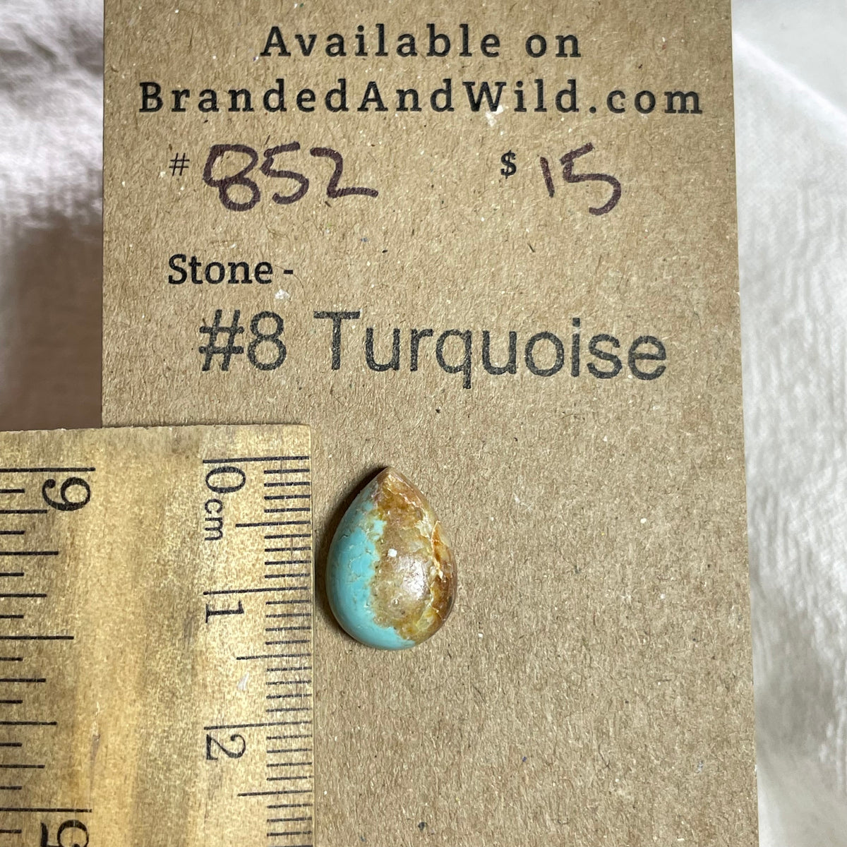 #8 Turquoise Cabochon - 852 A968ECB5-B011-4E73-8EF7-88FC03AA3A24 Brandedandwild.com