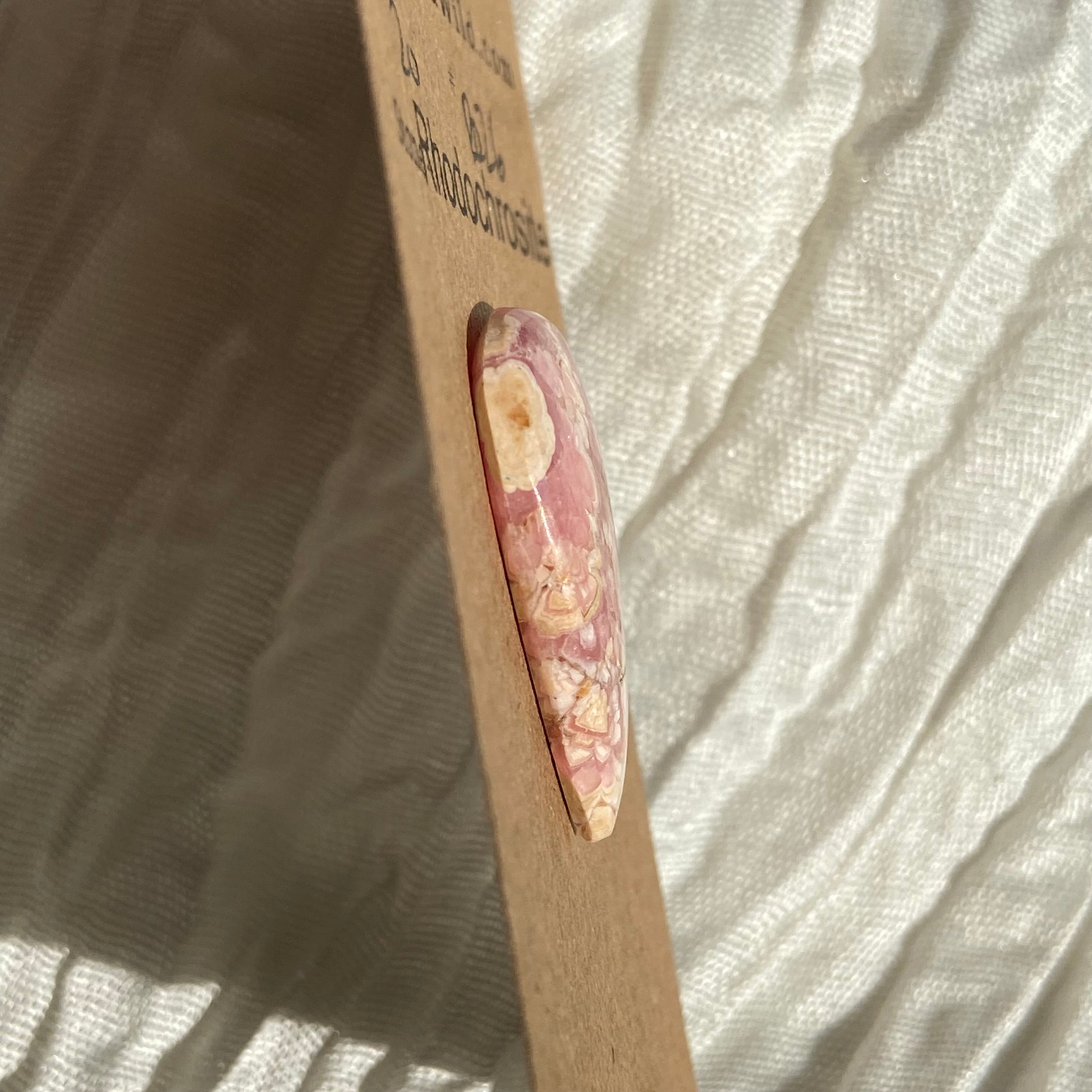 Rhodochrosite Cabochon - R26 A988CF4A-E3E3-423C-BA9D-E2D0E47E66CD Brandedandwild.com