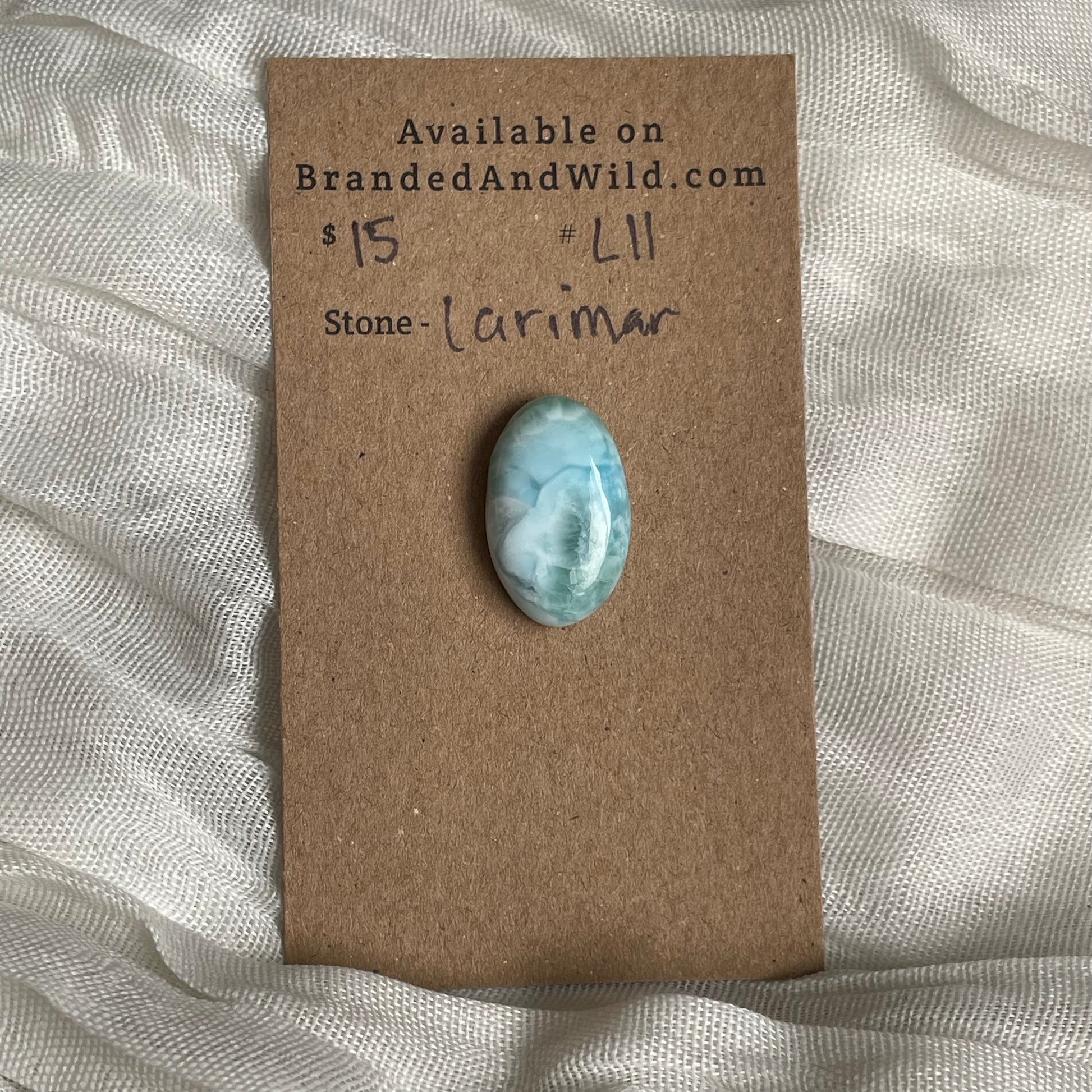 Larimar Cabochon - L11 A997B4D8-ACFE-48F7-A930-1E2F4AC47D6B Brandedandwild.com