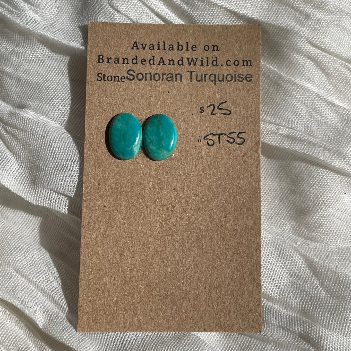 Sonoran Turquoise Cabochon - ST55 A9A5EEE9-B9B4-48AB-9717-689ADD931E31 Brandedandwild.com