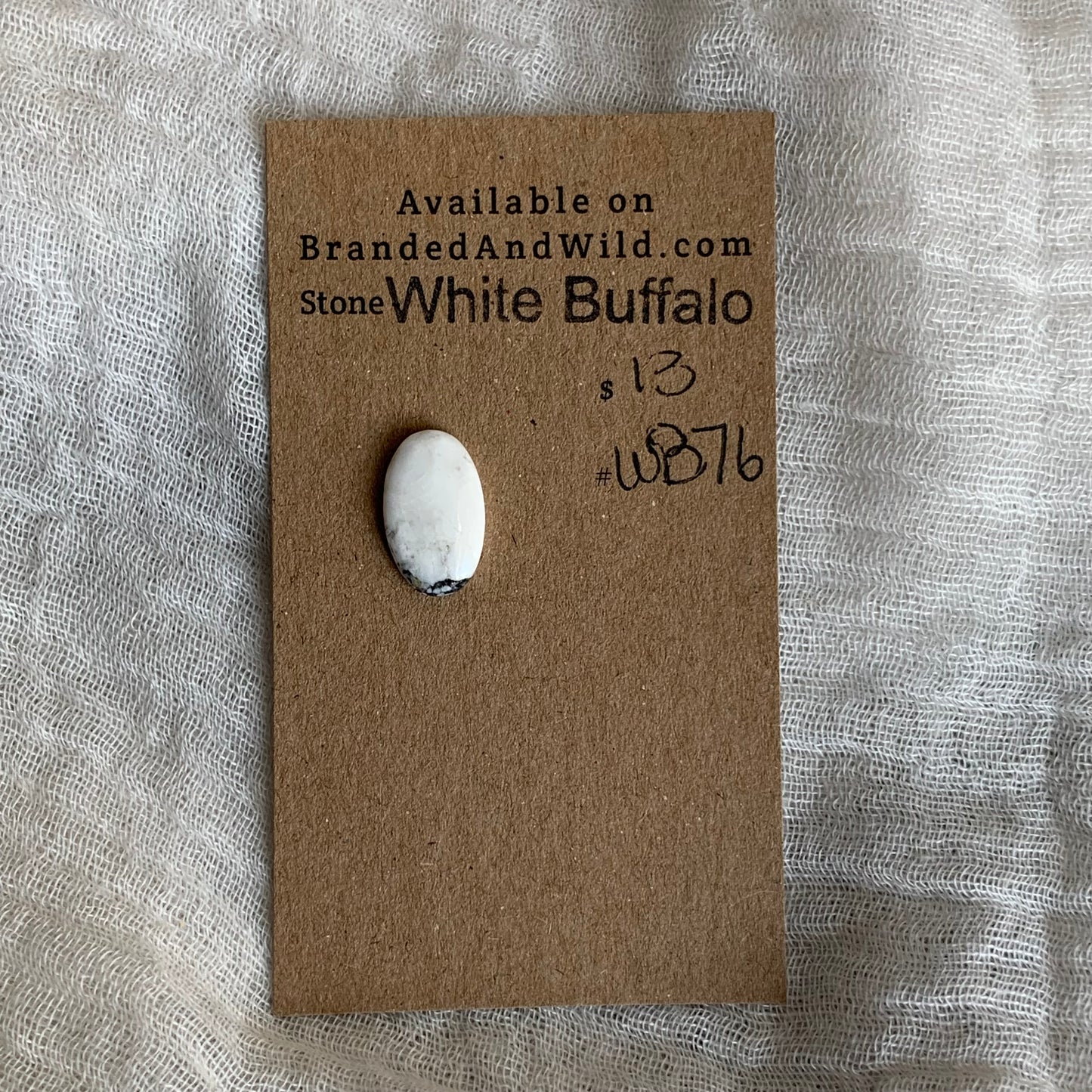 White Buffalo Cabochon - WB76