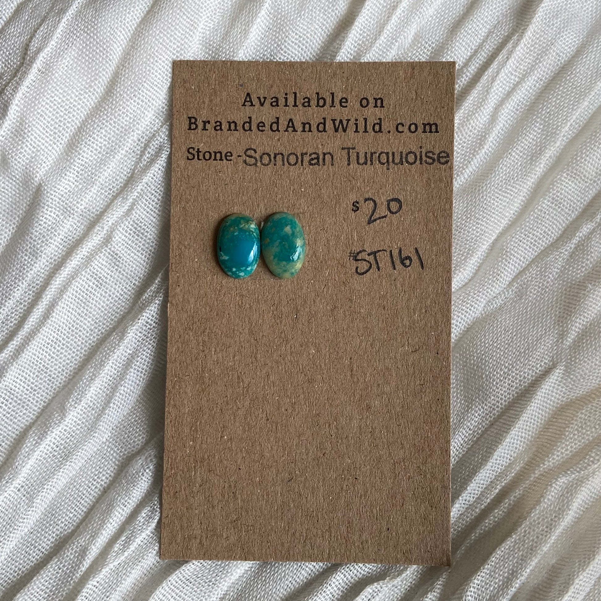 Sonoran Turquoise Cabochon - ST161 A9B6C9CD-0A50-43BA-AB2D-387A16062C29 Brandedandwild.com