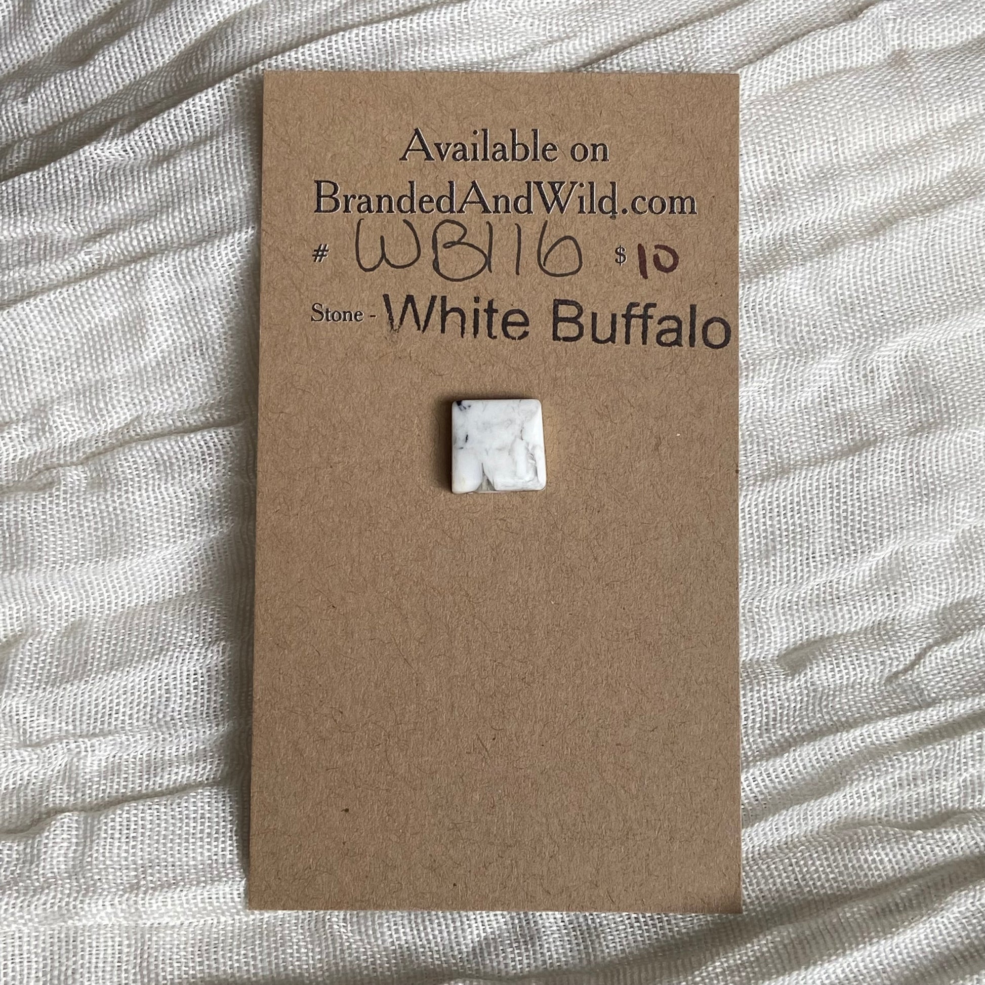 White Buffalo Cabochon - WB116 AA0D01AA-ACA6-45B6-AA54-D135B70F6CF8 Brandedandwild.com