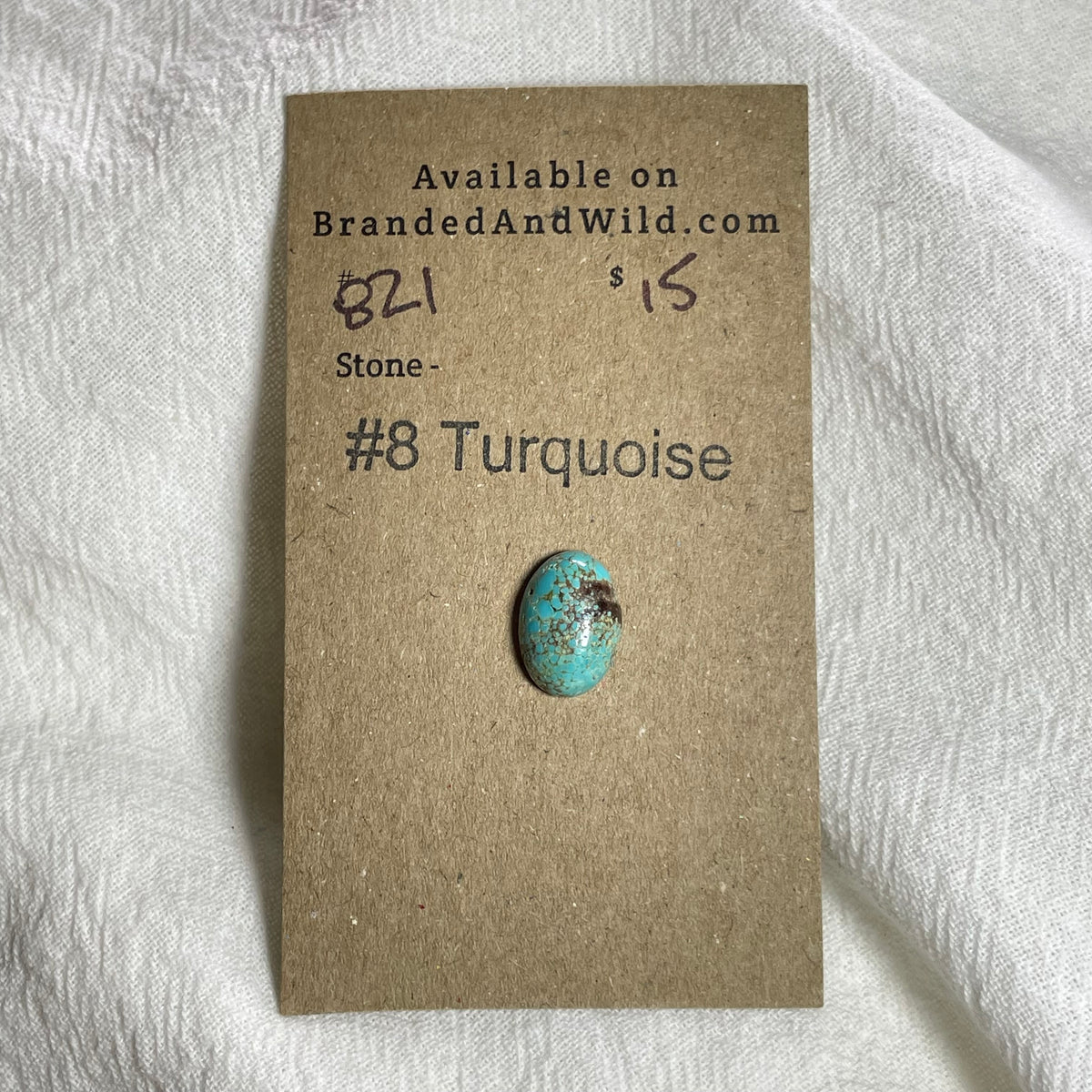 #8 Turquoise Cabochon - #821 AA27E062-C200-4A28-9D83-6AAB0A7E78D6 Brandedandwild.com