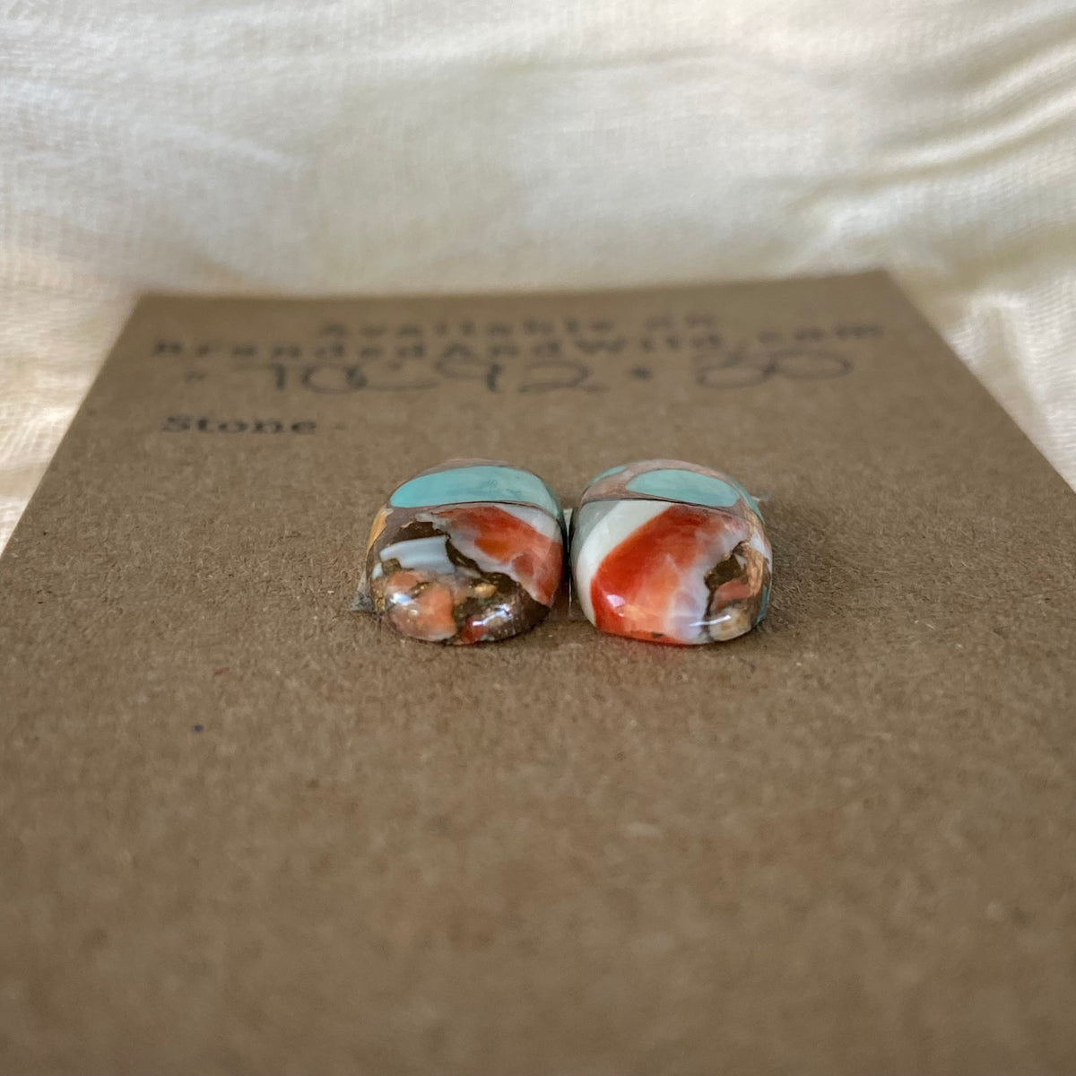 Turquoise, Oyster Shell, Copper Cabochon - TOC92 AA58CF35-25DC-4F99-903F-2EE68651DFB9 Brandedandwild.com