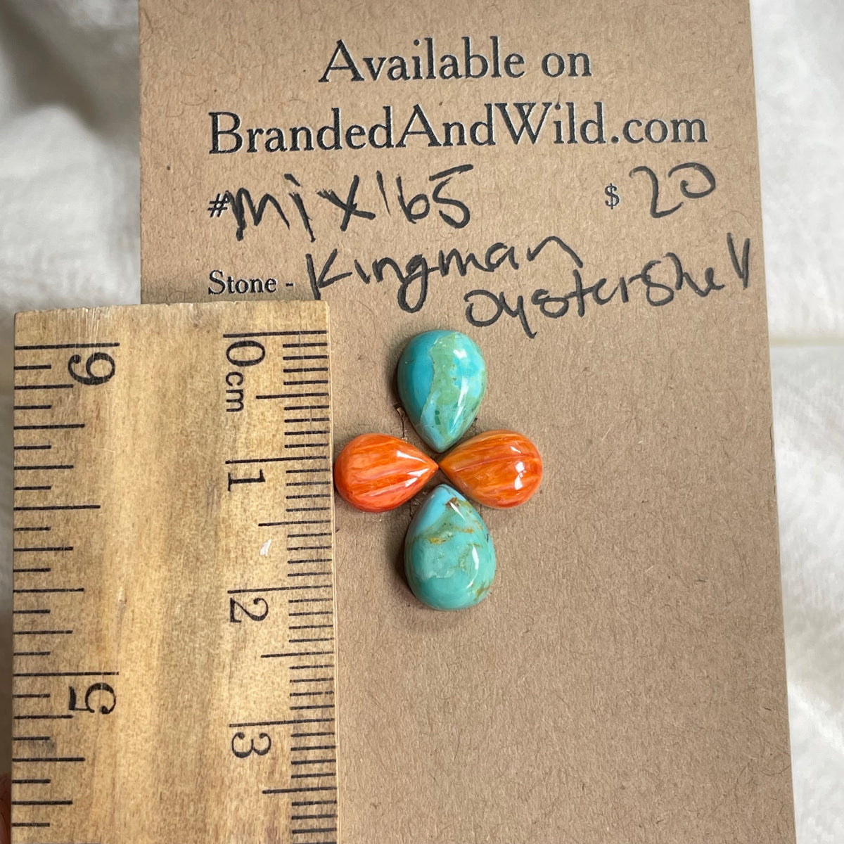 Oystershell - Kingman Turquoise Cabochon - MIX165 AA59492E-33DE-4EDE-B7E2-356016288902 Brandedandwild.com