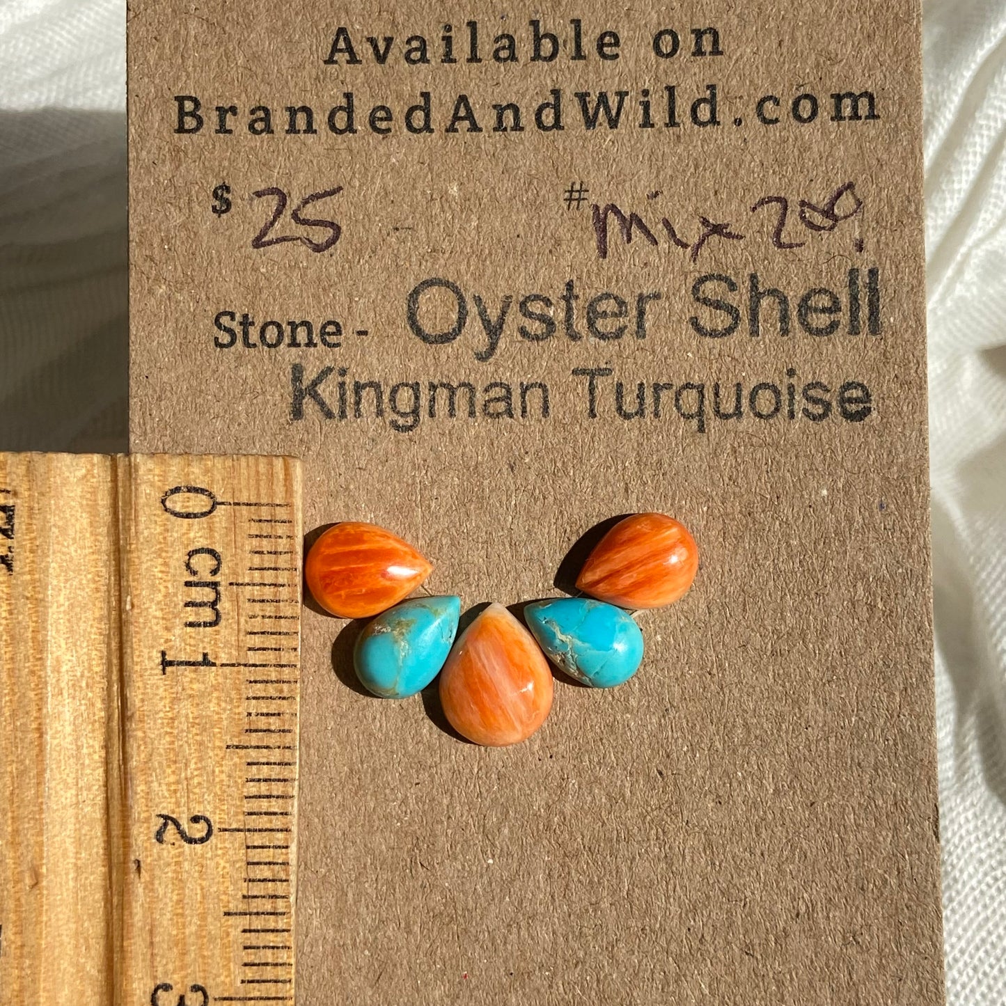 Oystershell / Kingman Turquoise Cabochon - MIX209 AA5C9D89-B0F3-471E-9B26-C6B551DF8FB5 Brandedandwild.com