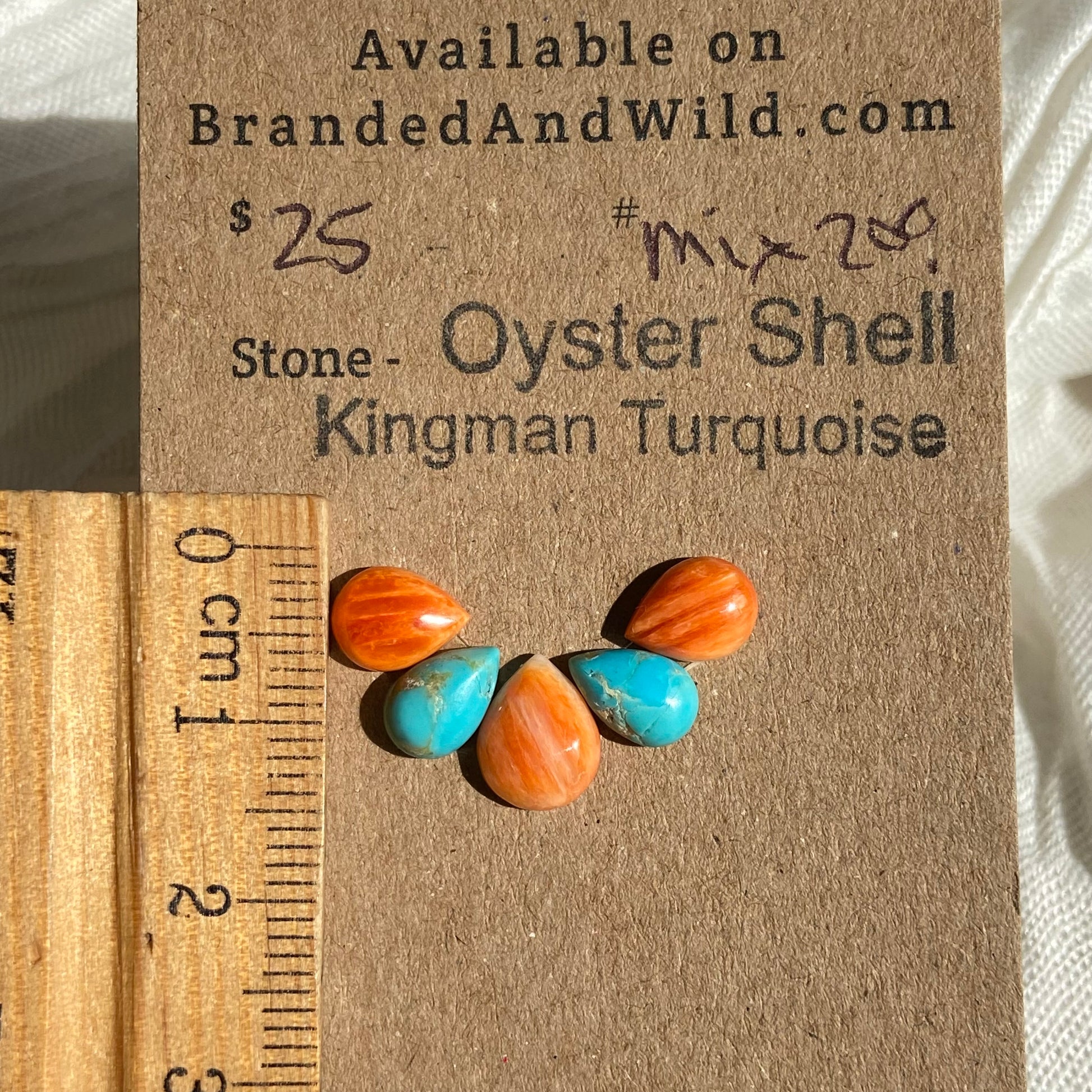 Oystershell / Kingman Turquoise Cabochon - MIX209 AA5C9D89-B0F3-471E-9B26-C6B551DF8FB5 Brandedandwild.com