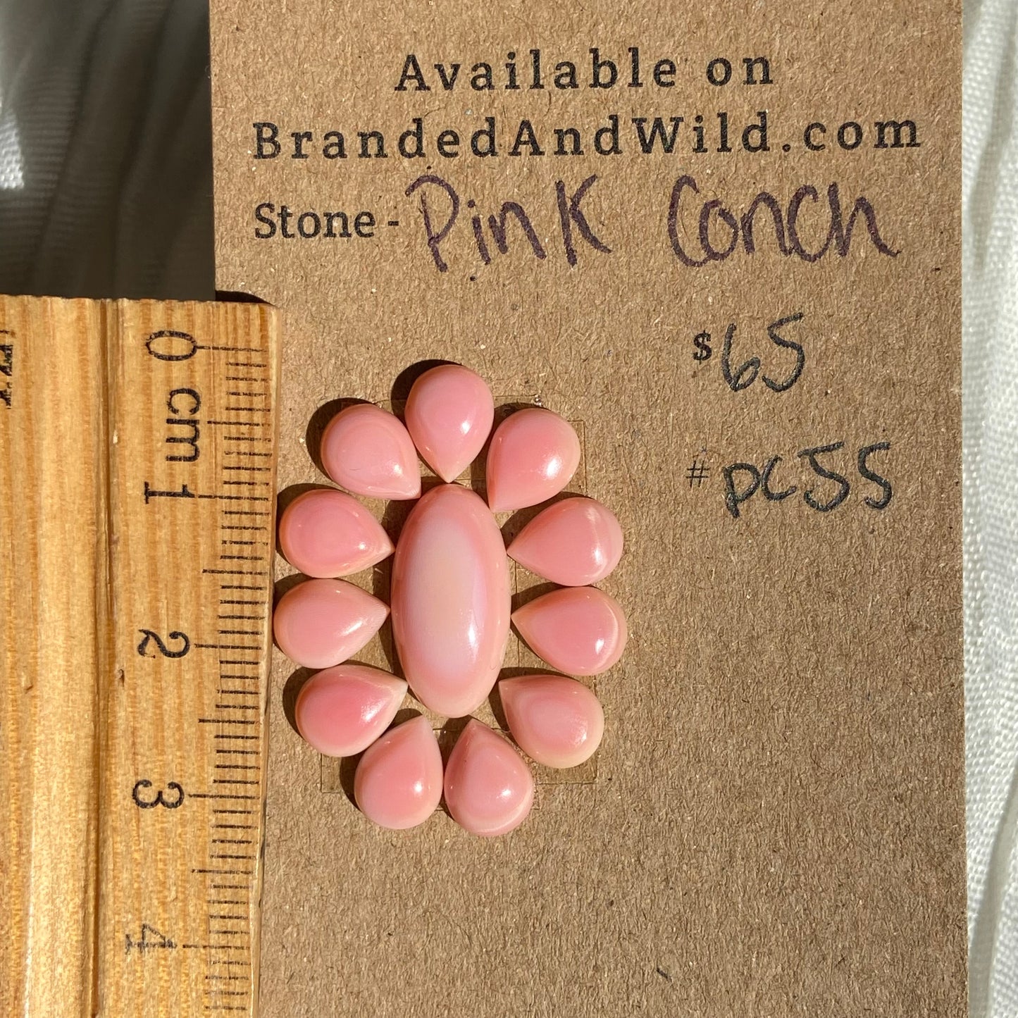 Pink Conch Cabochon - PC55 AA676C49-6DB4-41DD-9F8B-38839957A4BB Brandedandwild.com