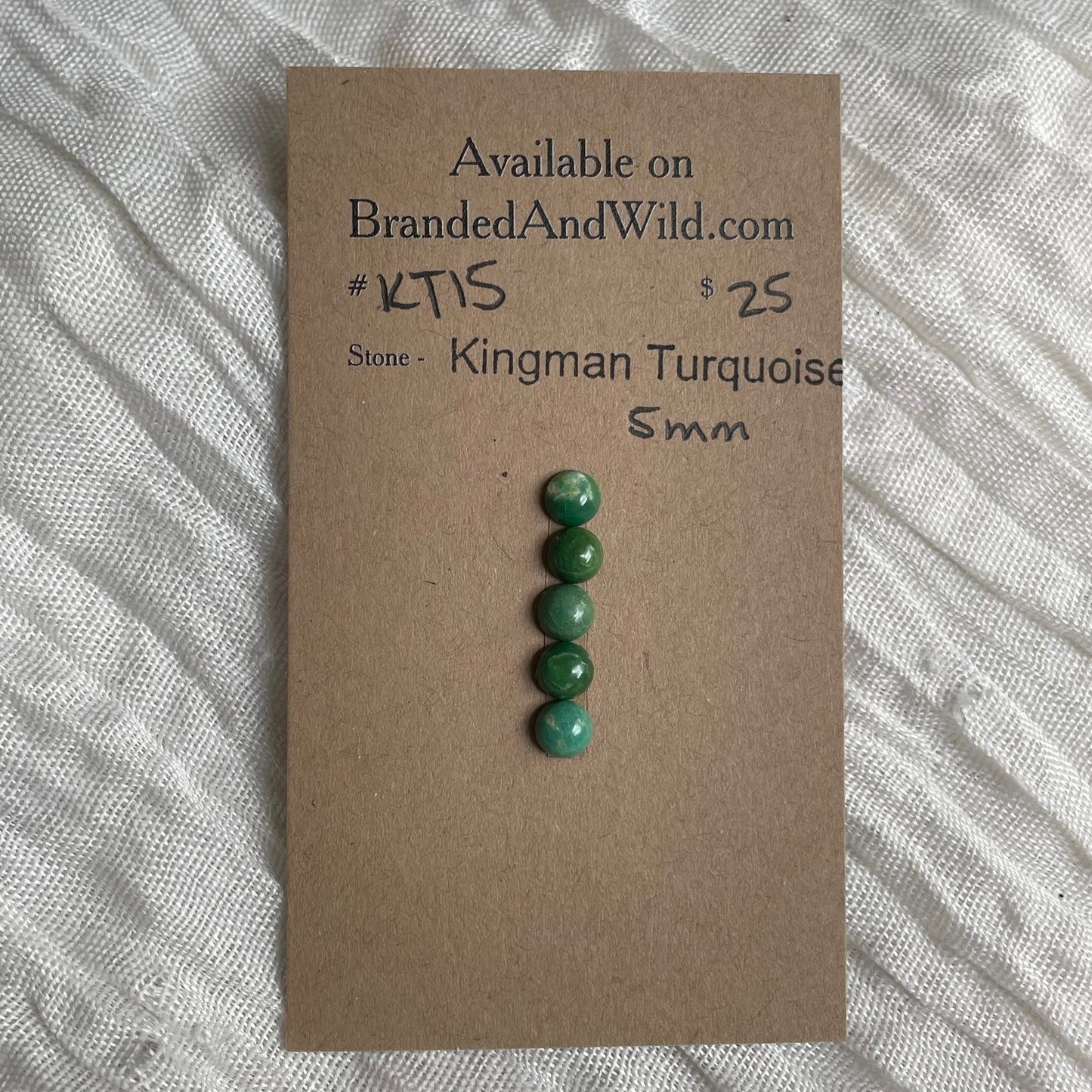Kingman Turquoise Cabochon - KT15 AA719AB4-91AE-4721-AB5F-623B303201C9 Brandedandwild.com