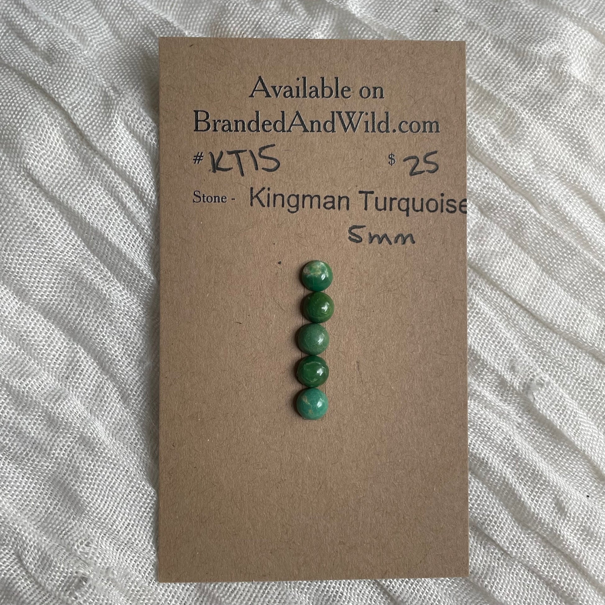 Kingman Turquoise Cabochon - KT15 AA719AB4-91AE-4721-AB5F-623B303201C9 Brandedandwild.com