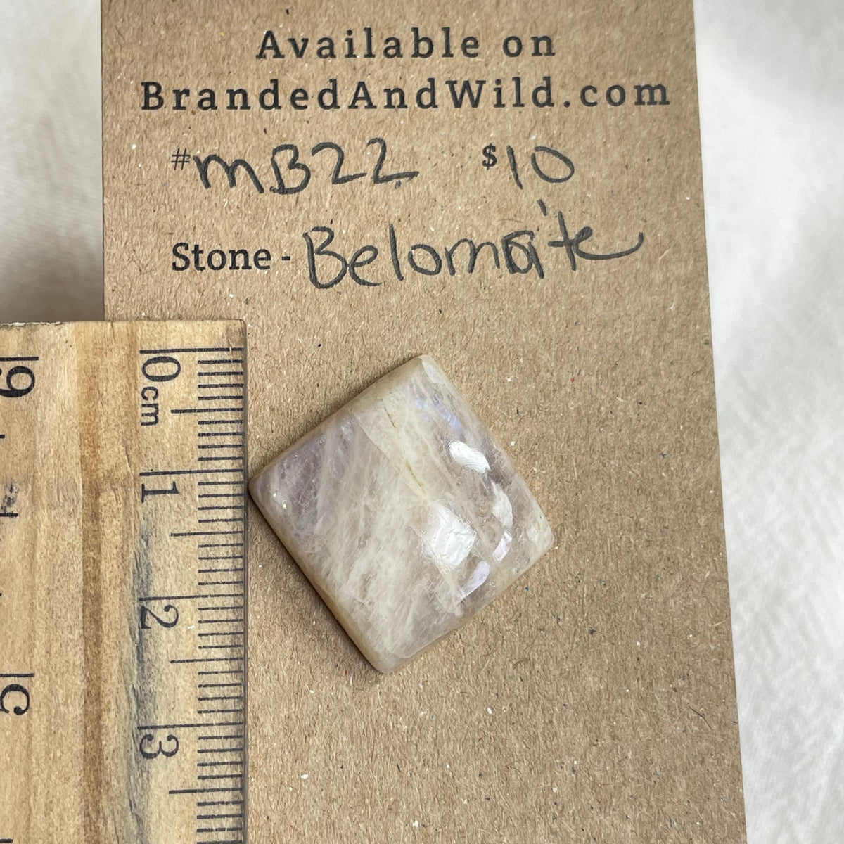 Belomrite Moonstone Cabochon - MB22 AA8E37B0-80F4-41BD-8825-C297003EAFB0 Brandedandwild.com