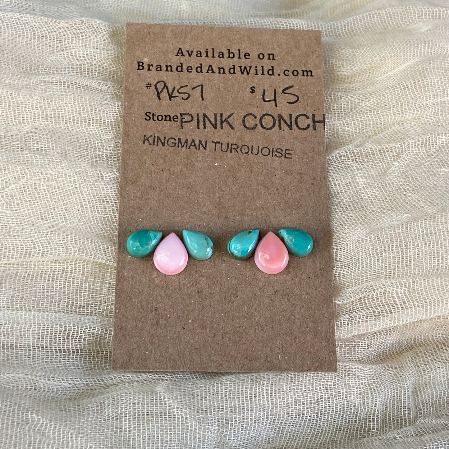 Pink Conch / Kingman Cabochon - PK57 AA99117C-00B1-414F-978E-074C5EB7D6A0 Brandedandwild.com