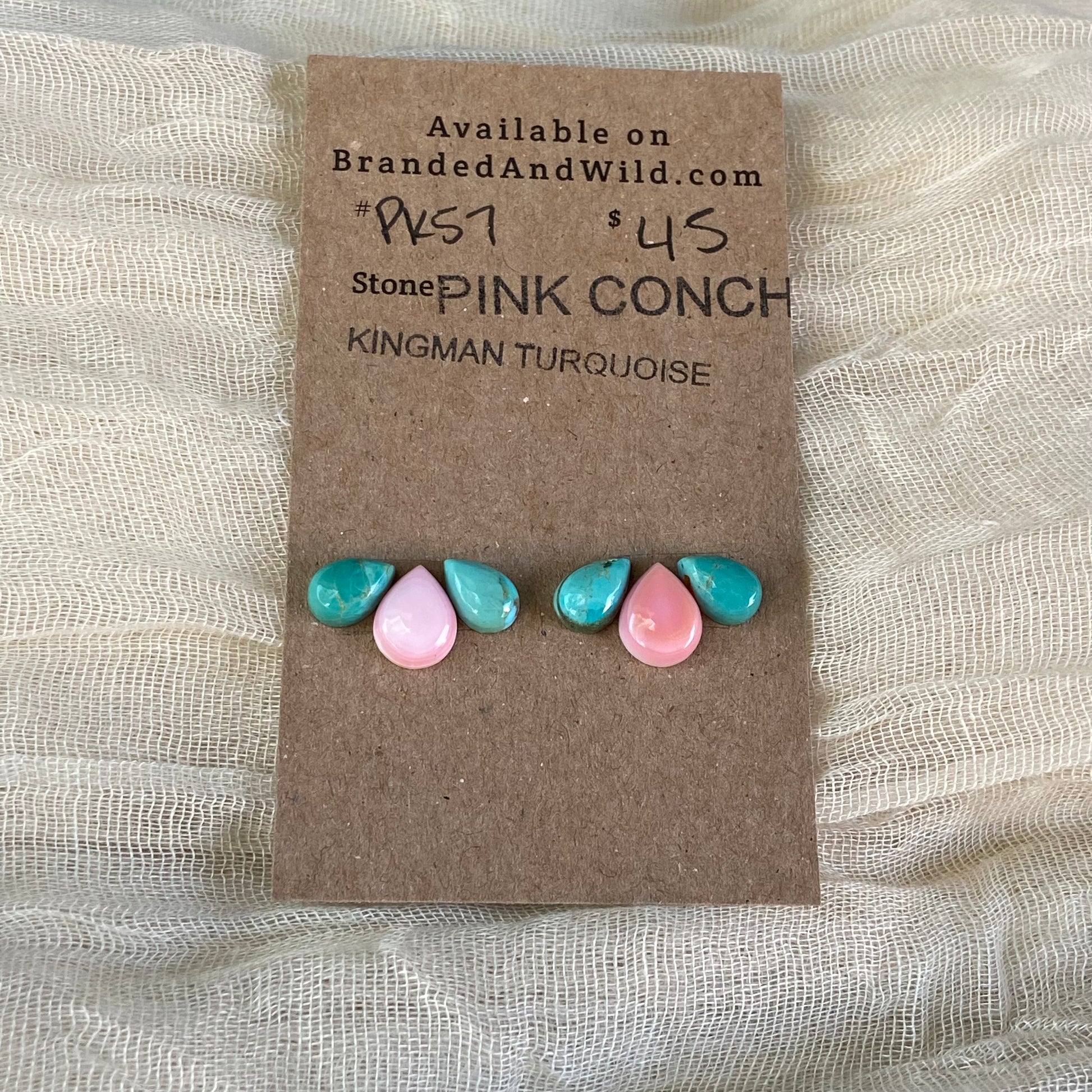 Pink Conch / Kingman Cabochon - PK57 AA99117C-00B1-414F-978E-074C5EB7D6A0 Brandedandwild.com