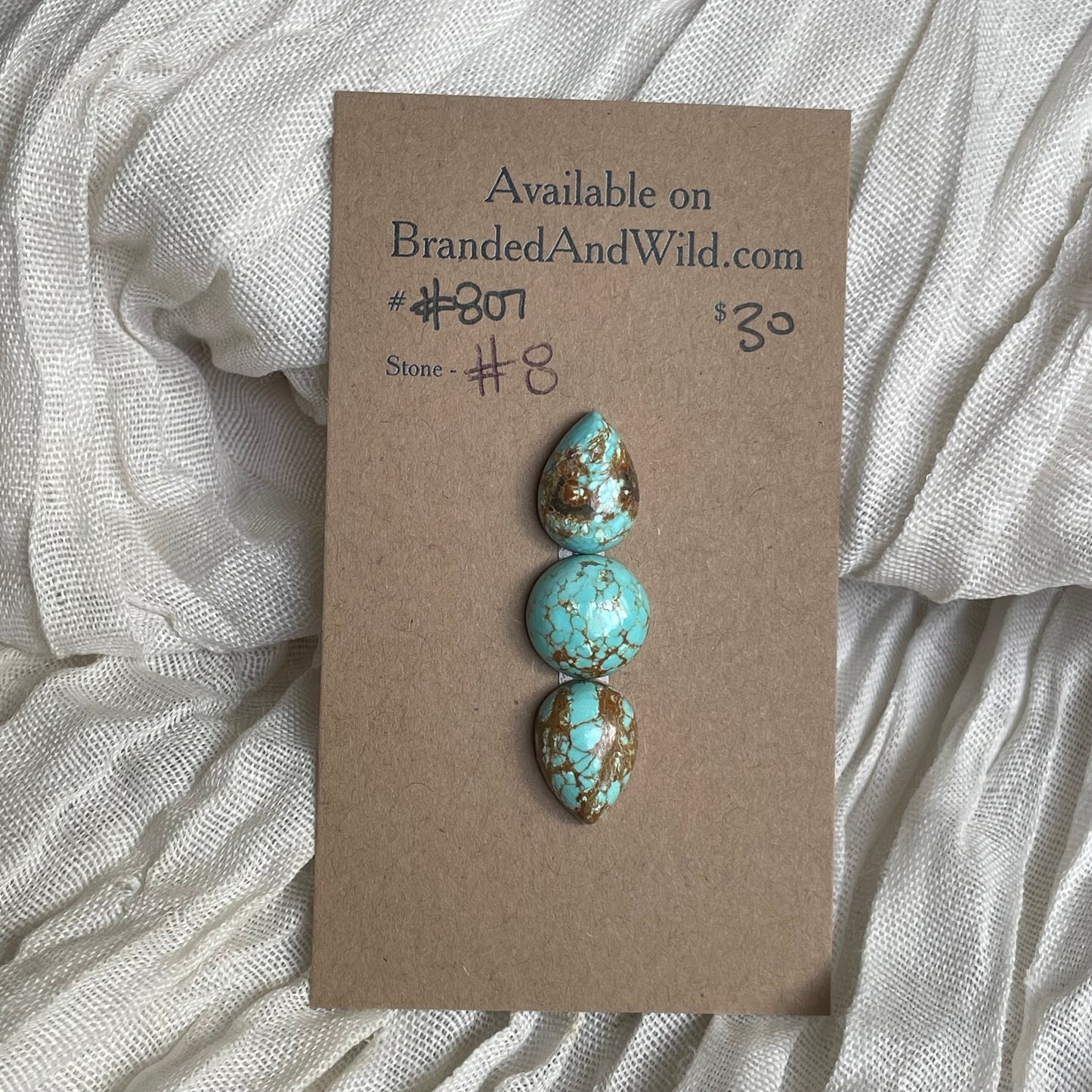 #8 Turquoise Cabochon - #807 AAA8F3F8-0CC1-4864-83D9-28E8C64F3CD7 Brandedandwild.com