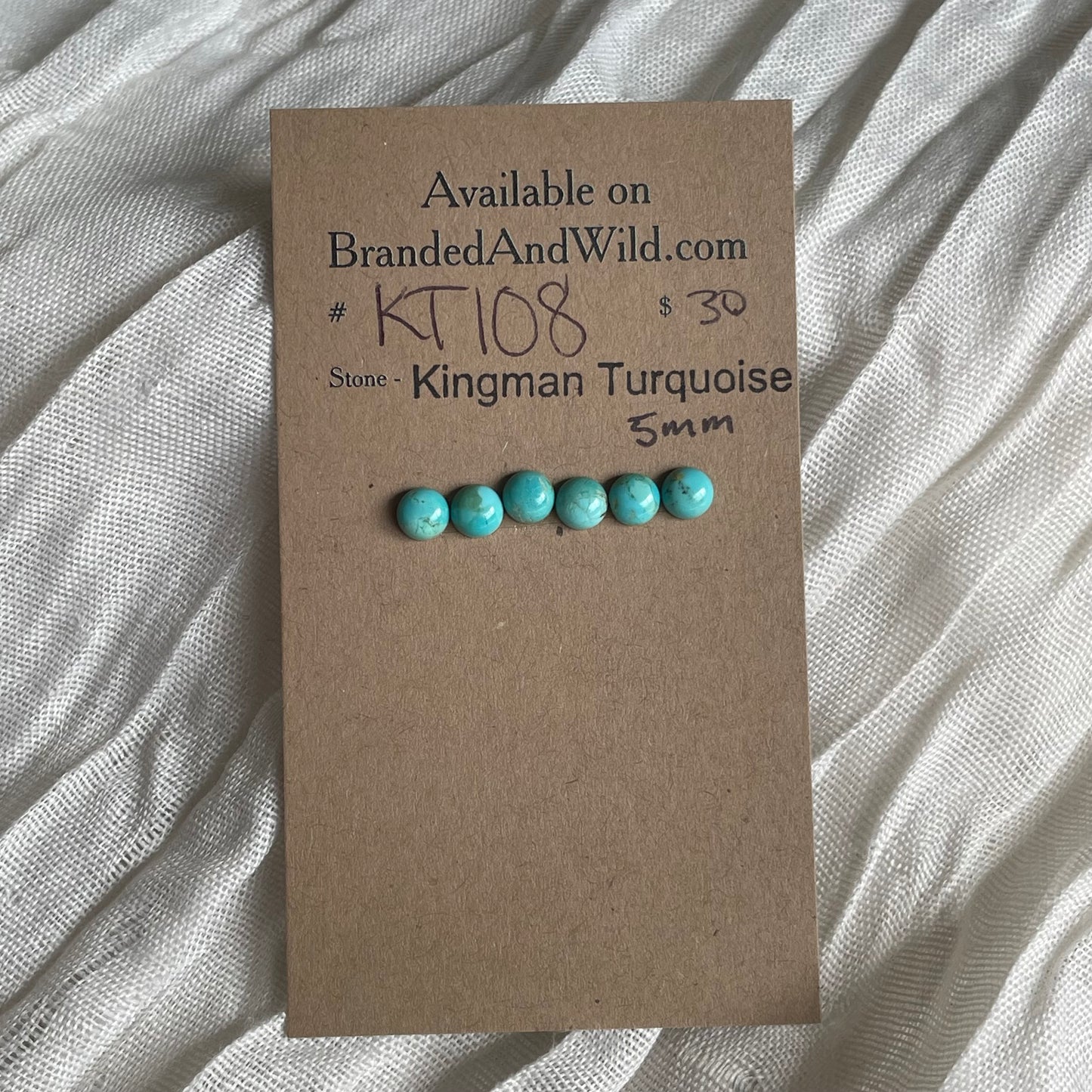 Kingman Turquoise Cabochon - KT108 AAAE61F9-AE03-42B2-9937-9ECAF968BD4C Brandedandwild.com