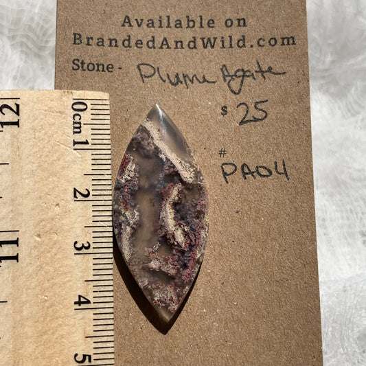 Plume Agate Cabochon - PA04