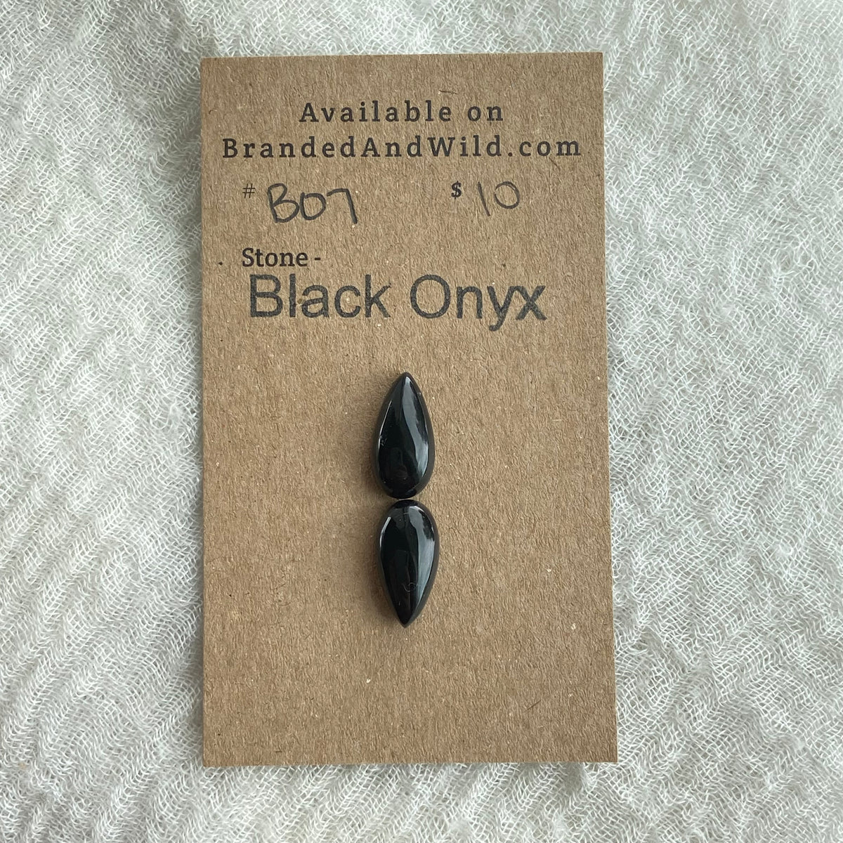 Black Onyx - Cabochon - B07