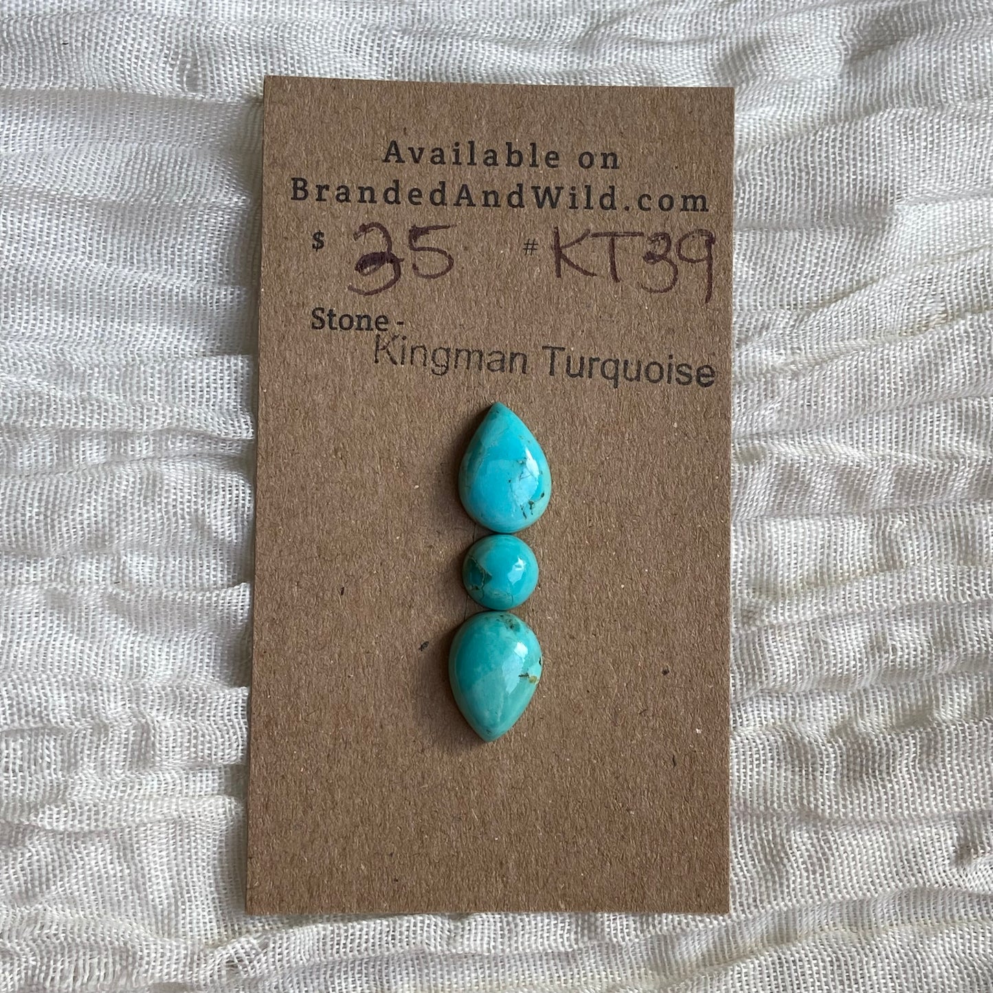Kingman Turquoise Cabochon - KT39 AACEEC7E-694D-46F7-8A3B-DA371F755745 Brandedandwild.com