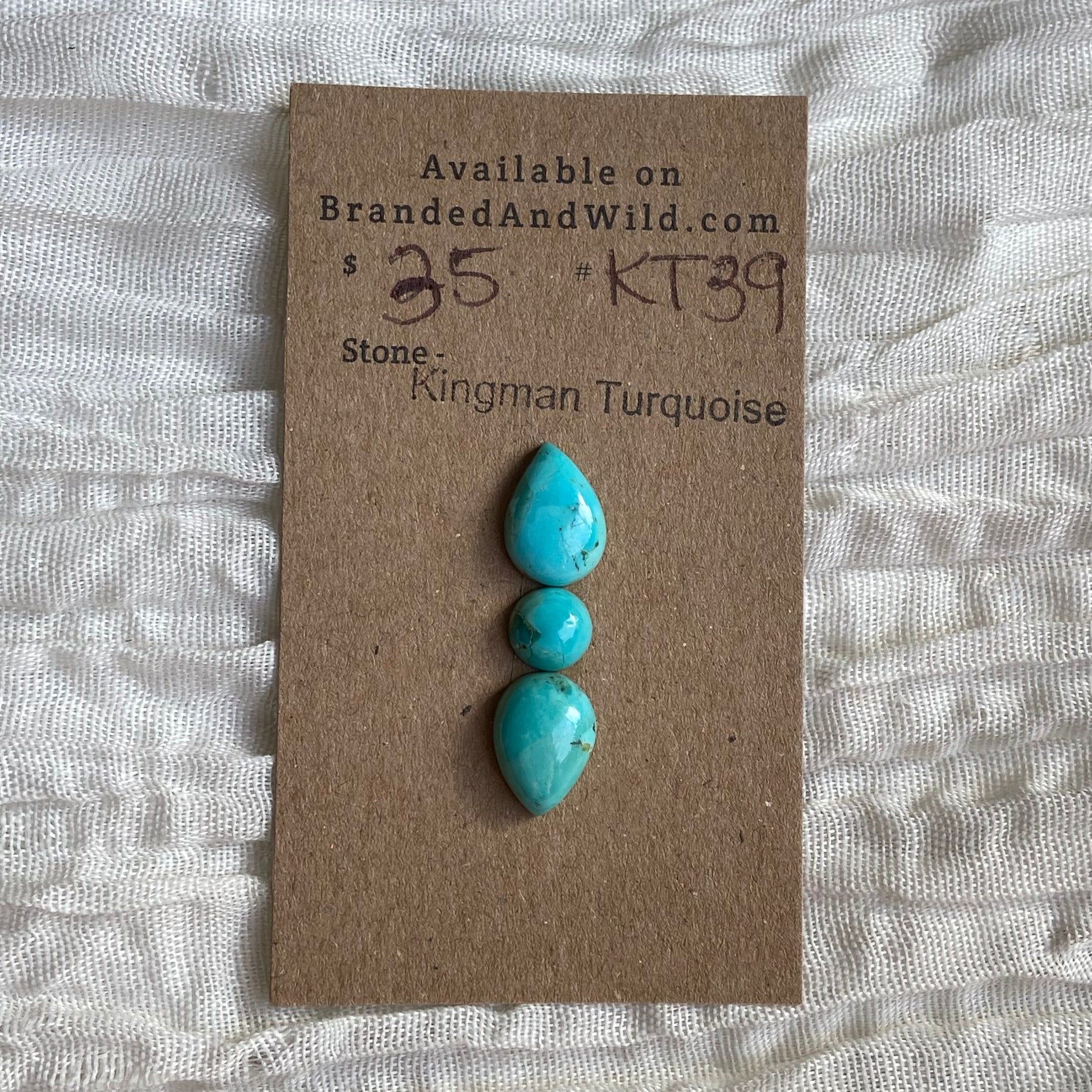 Kingman Turquoise Cabochon - KT39 AACEEC7E-694D-46F7-8A3B-DA371F755745 Brandedandwild.com