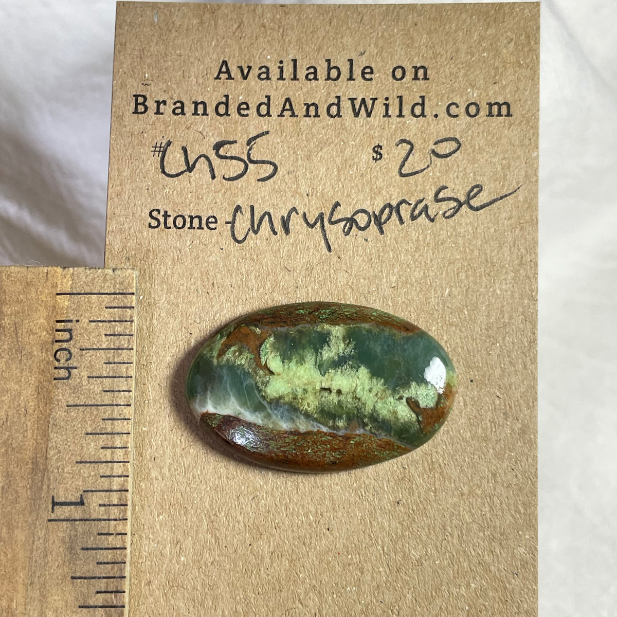 Chrysoprase Cabochon - CH55 AAD02119-482D-4BB8-94F4-907E667BC904 Brandedandwild.com