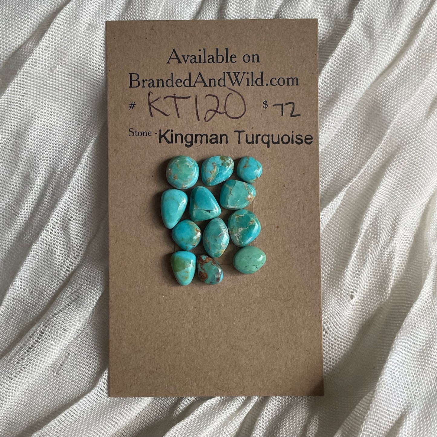 Kingman Turquoise Cabochon - KT120 AADE4DC6-4D50-4A09-BDA9-08D73C3B2141 Brandedandwild.com