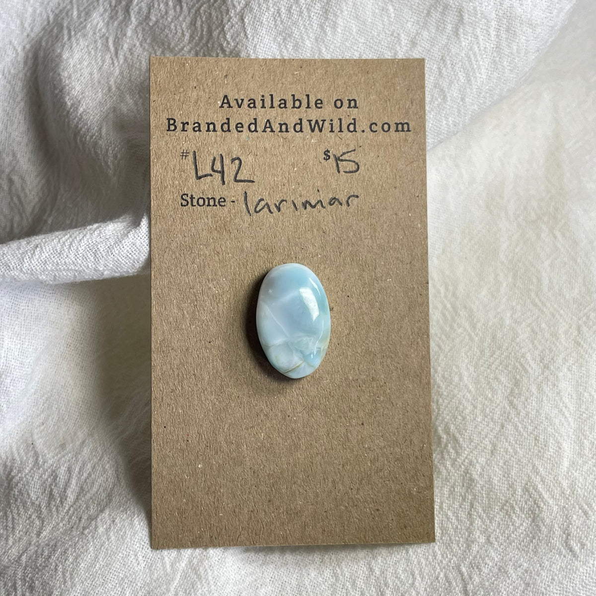 Larimar Cabochon - L42 AAE6ADF9-0F0E-4DEB-BC4D-AAA39AD261A2 Brandedandwild.com