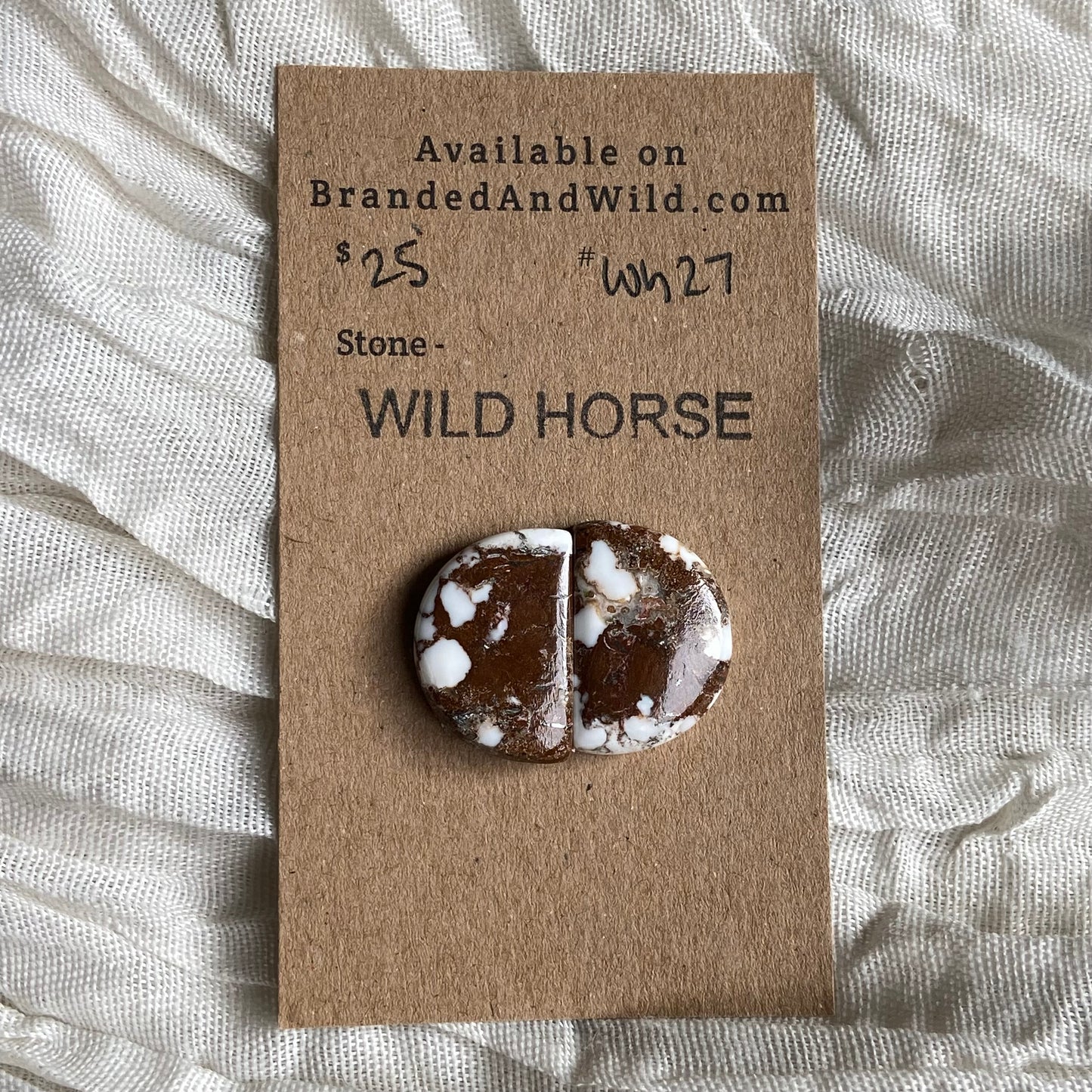 Wild Horse Cabochon - WH27 AB08EB79-D831-487A-86A2-181A45B4C6F1 Brandedandwild.com