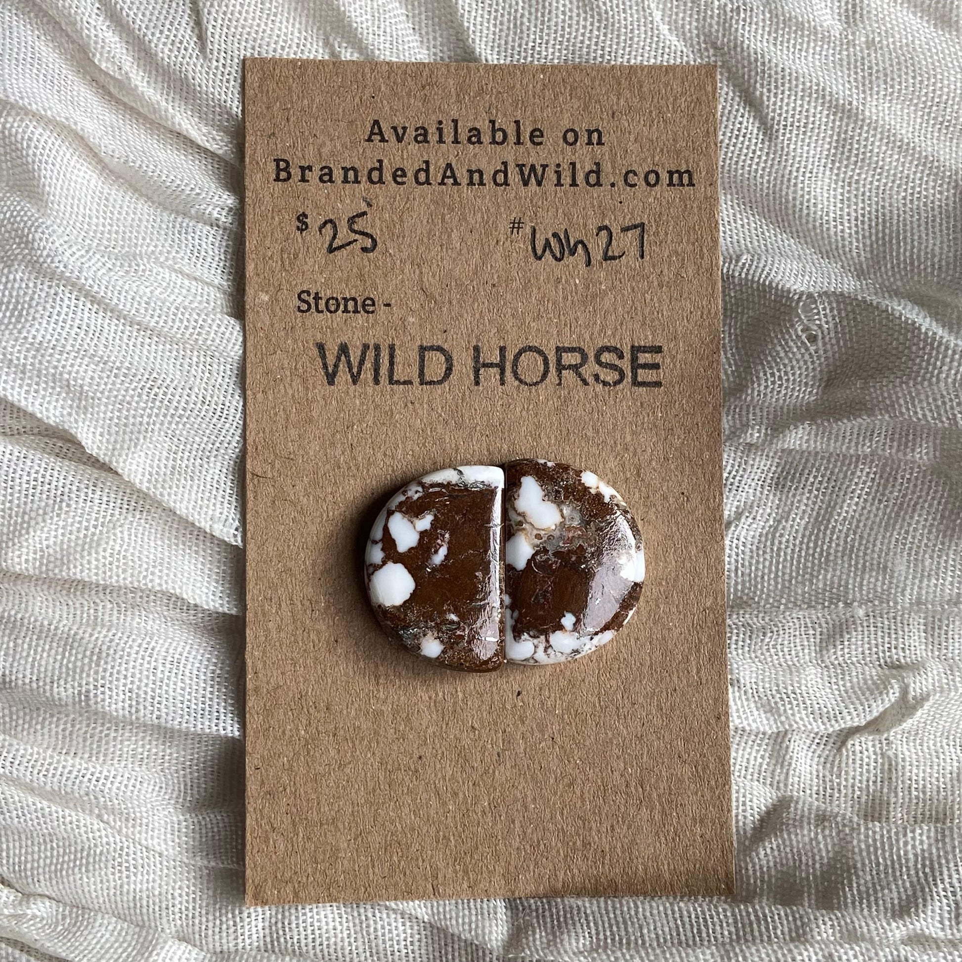 Wild Horse Cabochon - WH27 AB08EB79-D831-487A-86A2-181A45B4C6F1 Brandedandwild.com