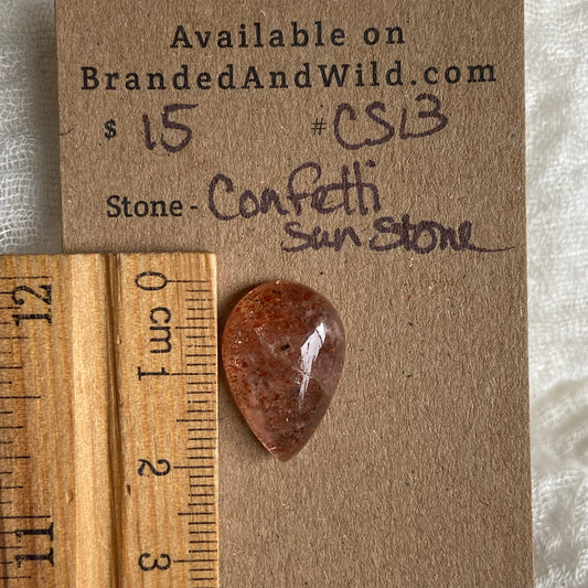 Confetti Sunstone Cabochon - CS13 AB24B6FC-25A8-41FA-9E50-BF18E410A11F Brandedandwild.com