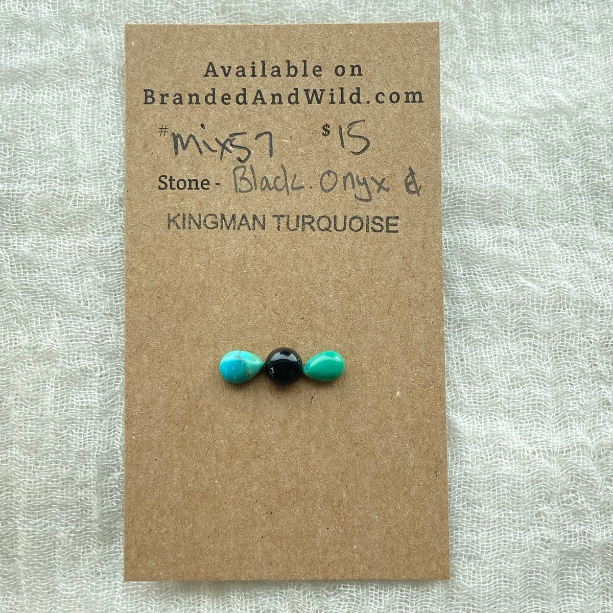 Kingman / Black Onyx Cabochon - MIX57