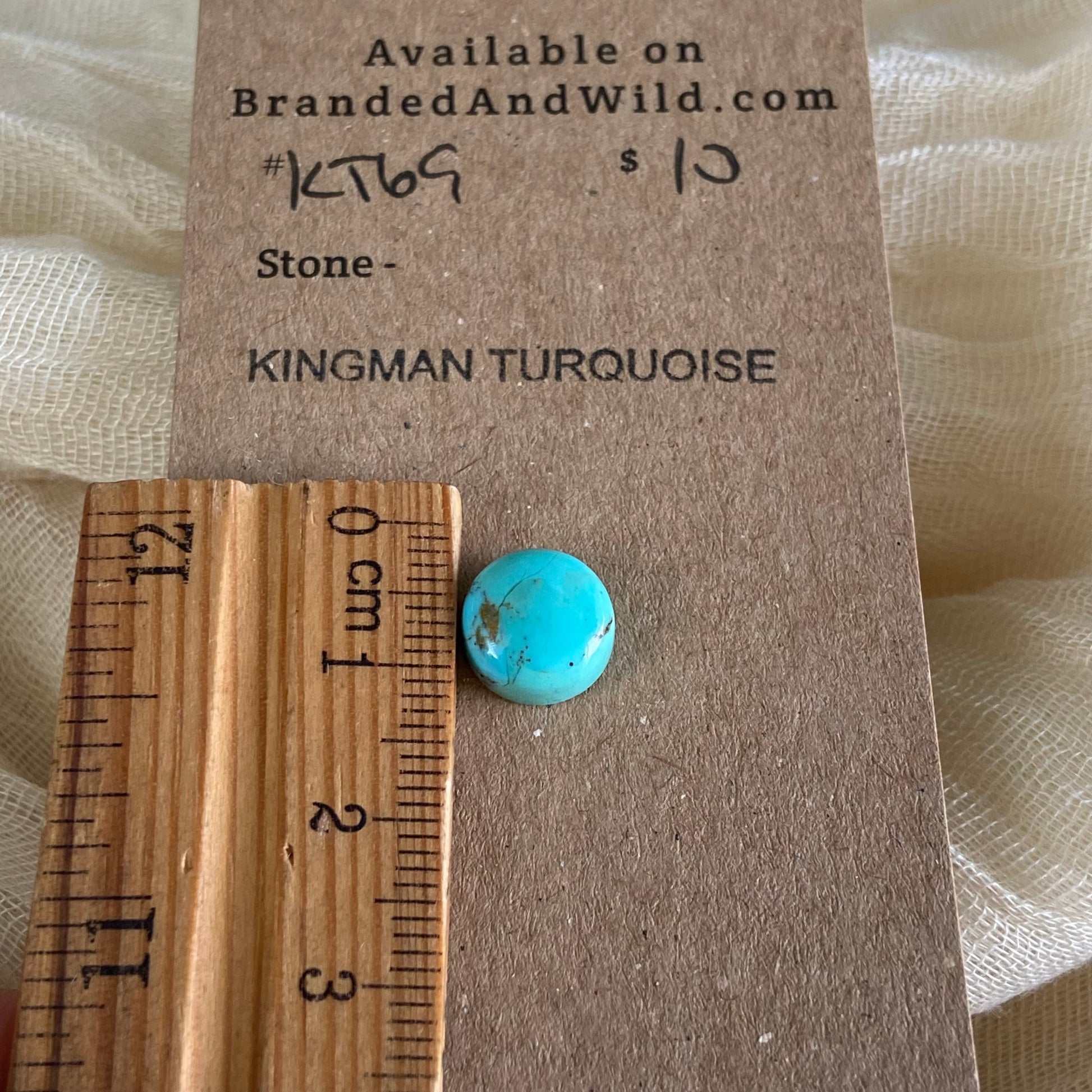 Kingman Turquoise Cabochon - KT69 AB737FA9-FEED-409F-BA0B-6AE56215AD17 Brandedandwild.com