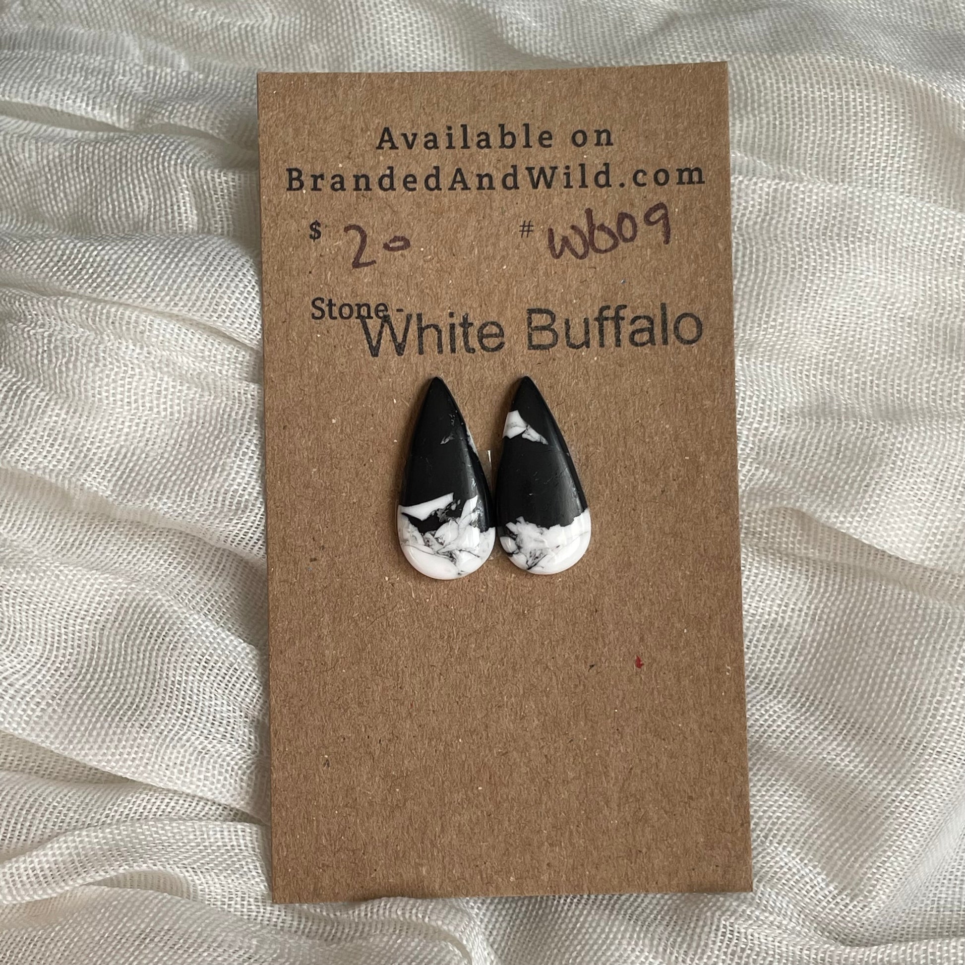White Buffalo Cabochon - WB09 AB7F32F1-3DEA-465E-8A21-1B40D482A62C Brandedandwild.com