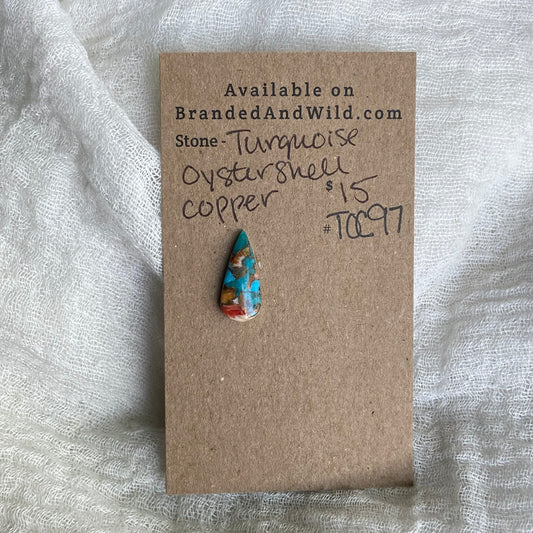 Turquoise, Oystershell, Copper Cabochon - TOC97