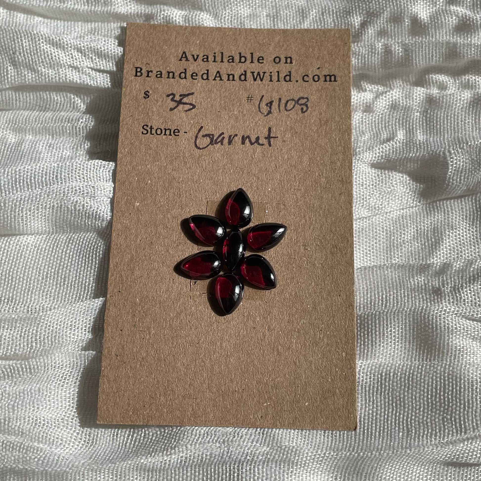 Garnet Cabochon - G108 AB8B54C1-990B-42F9-86C5-26750139939D Brandedandwild.com